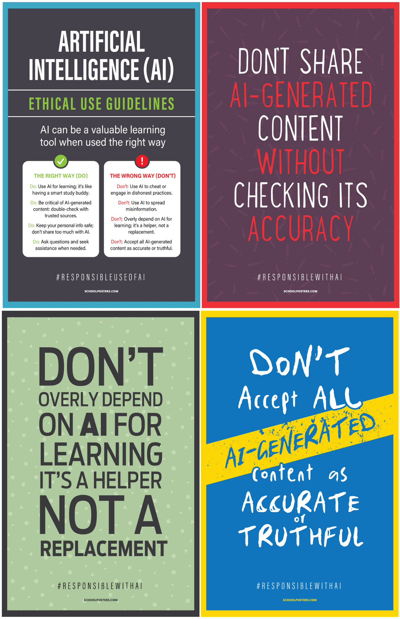 Artificial Intelligence Poster Package (Set of 8)
