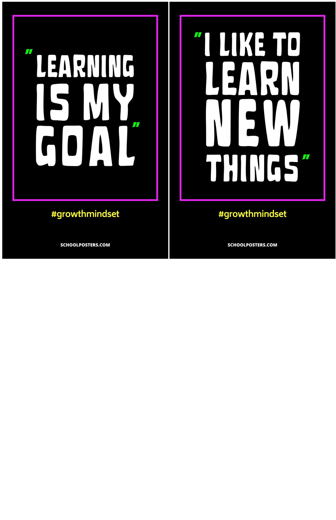 Growth Mindset Mega Poster Package