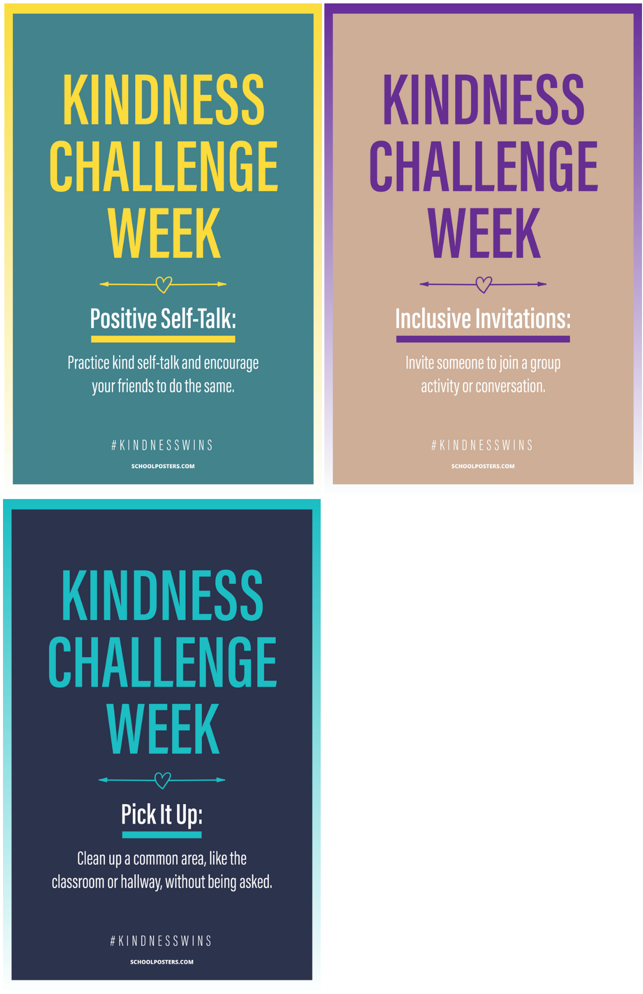 Kindness Challenge Poster Package