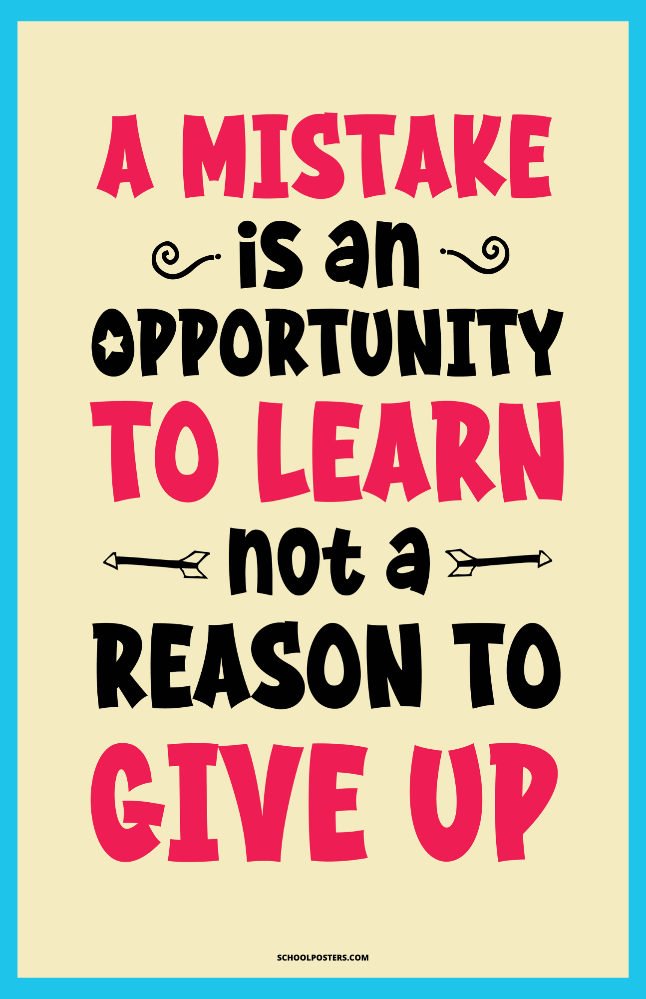A Mistake Is An Opportunity Poster