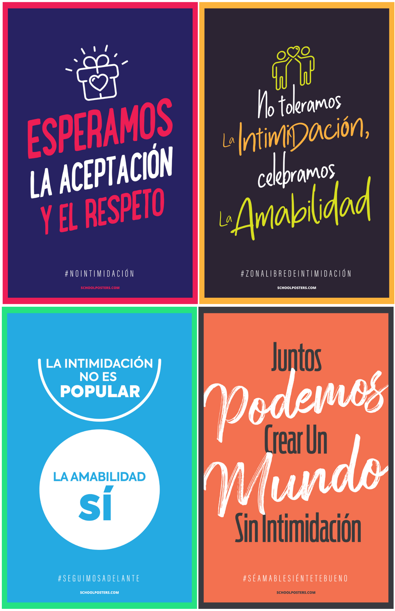 Spanish K-12 Bullying Prevention Poster Package