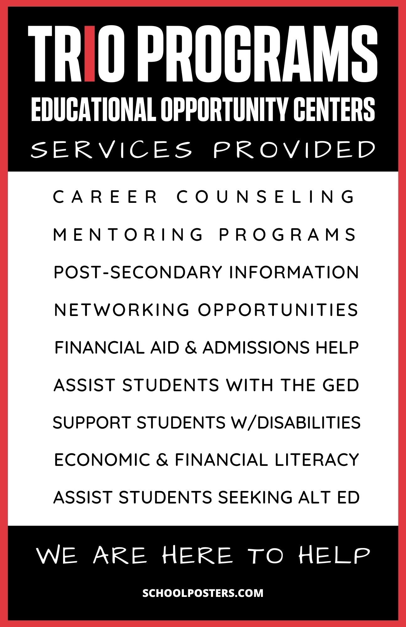 TRIO EOC Services Poster