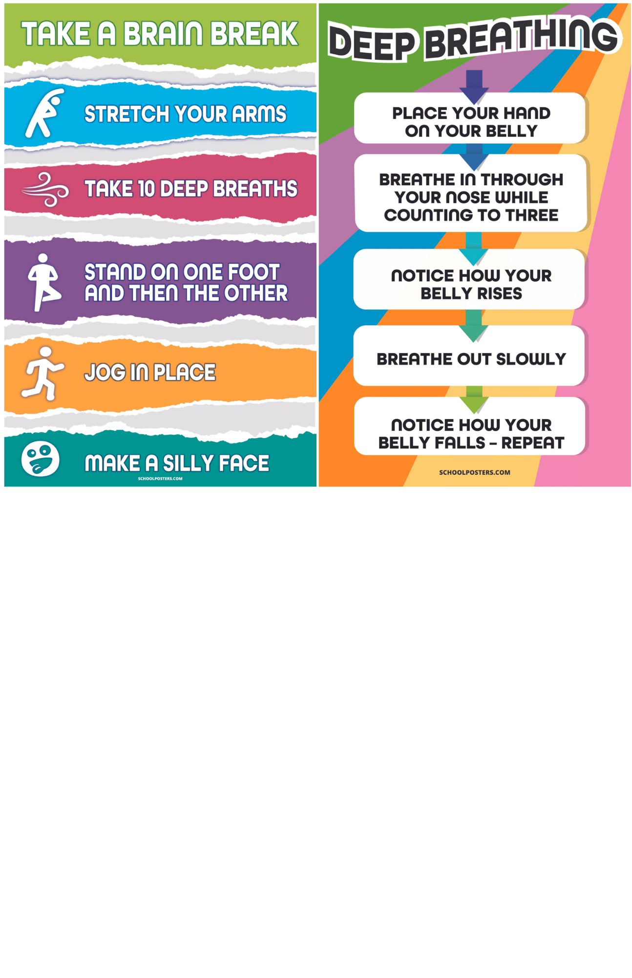 Elementary Mental Health Poster Package