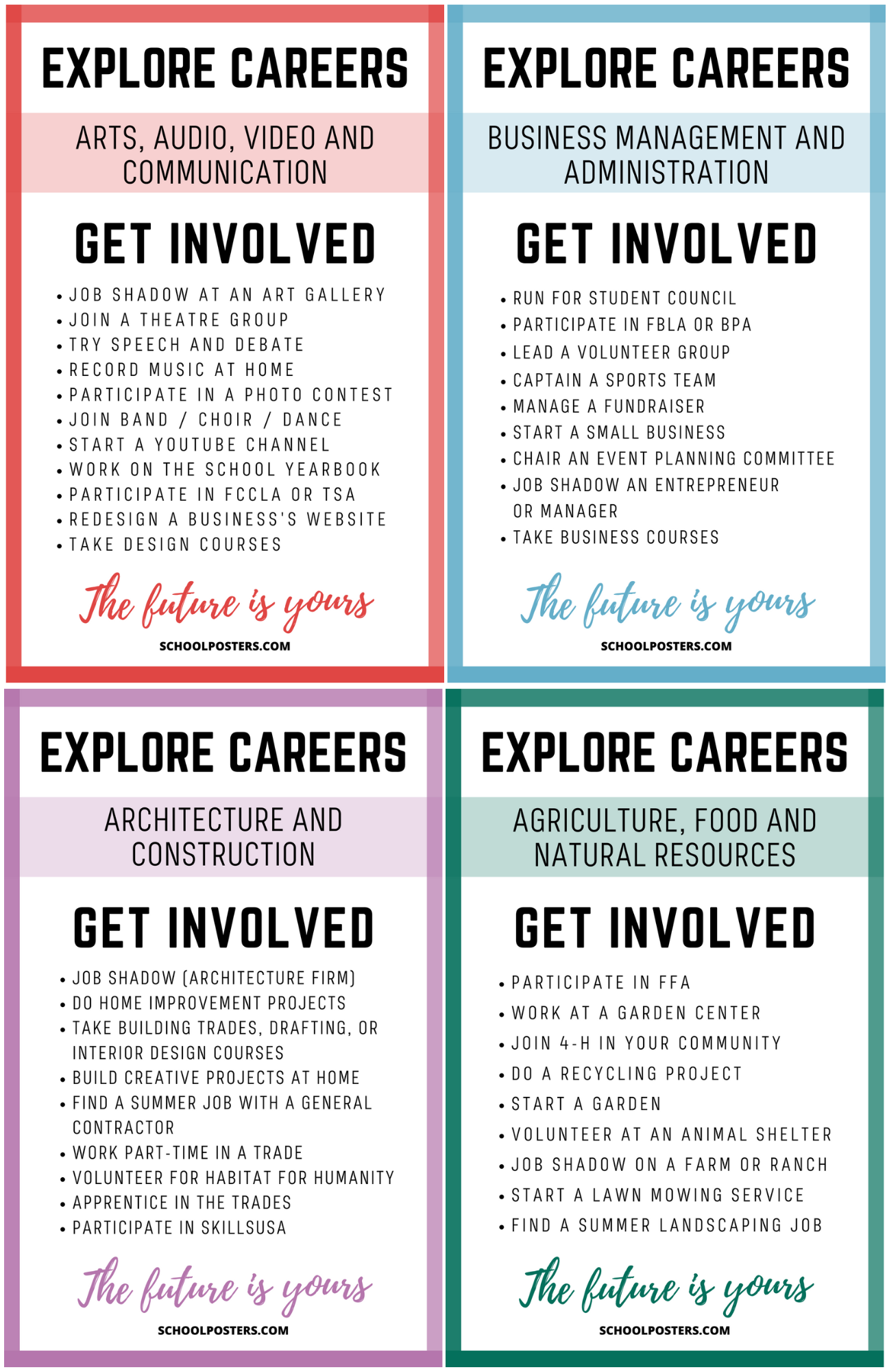 Explore Careers Poster Package (Set Of 16)