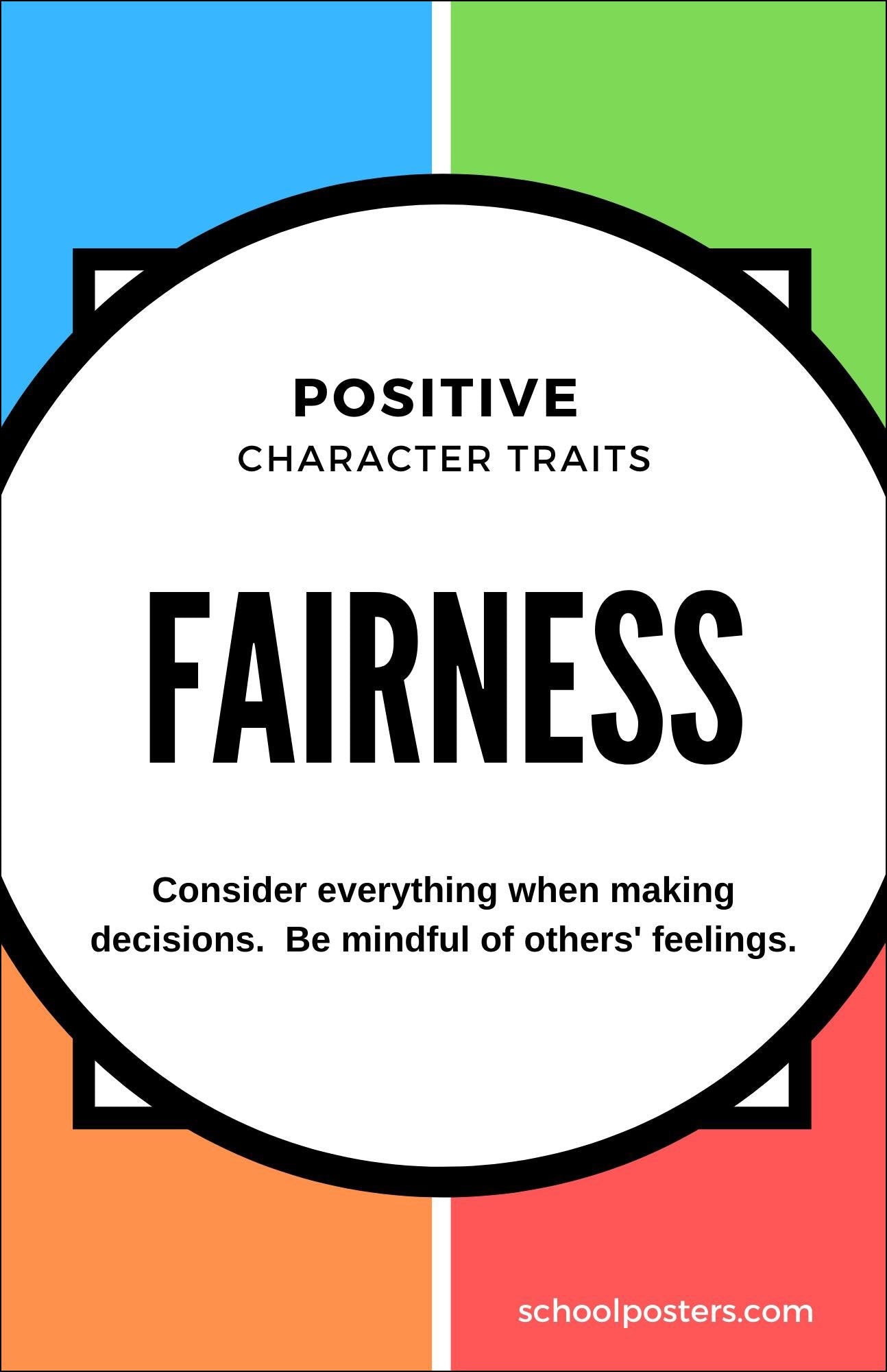 Elementary Character Fairness Poster