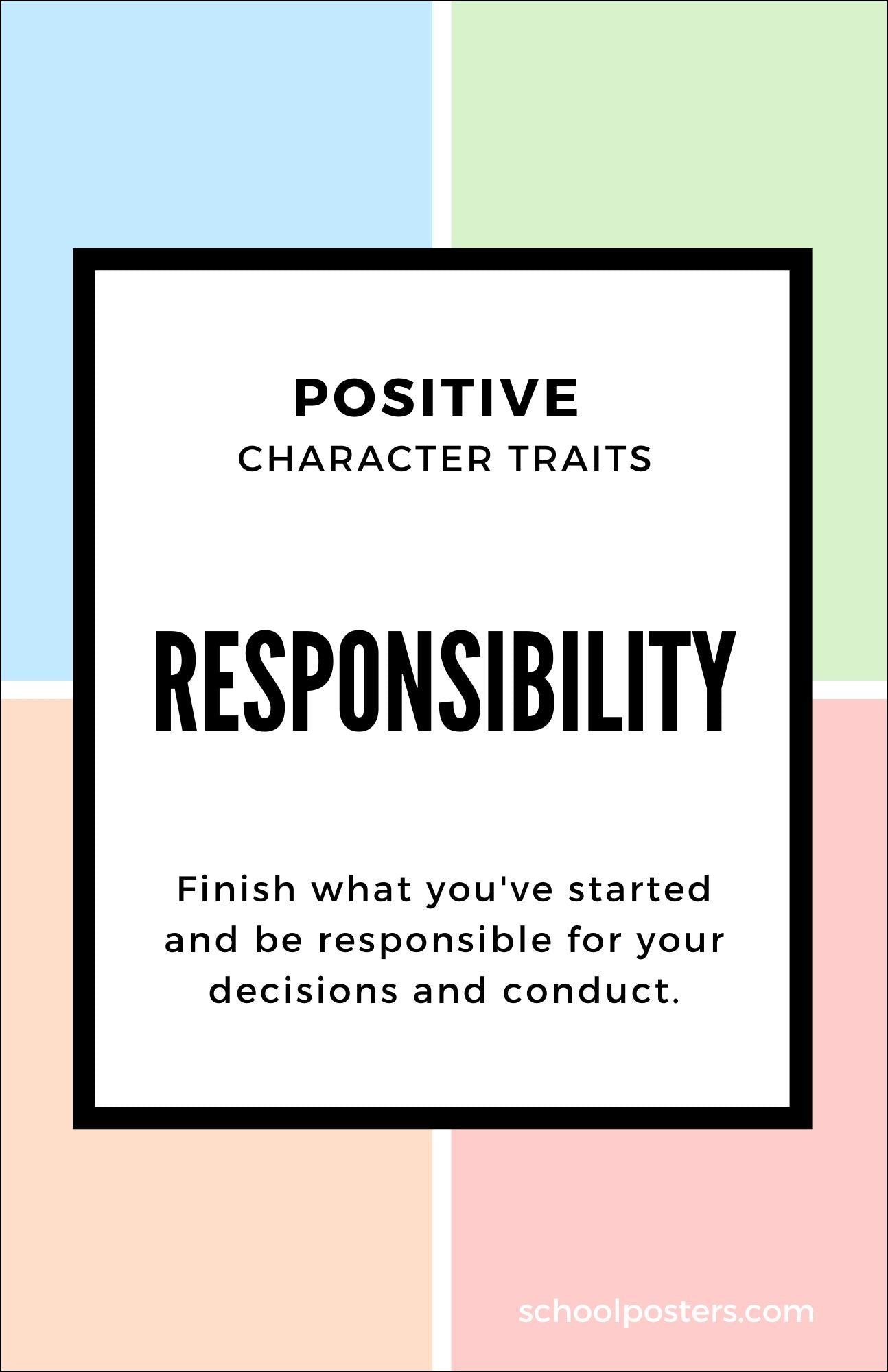 Character Responsibility Poster