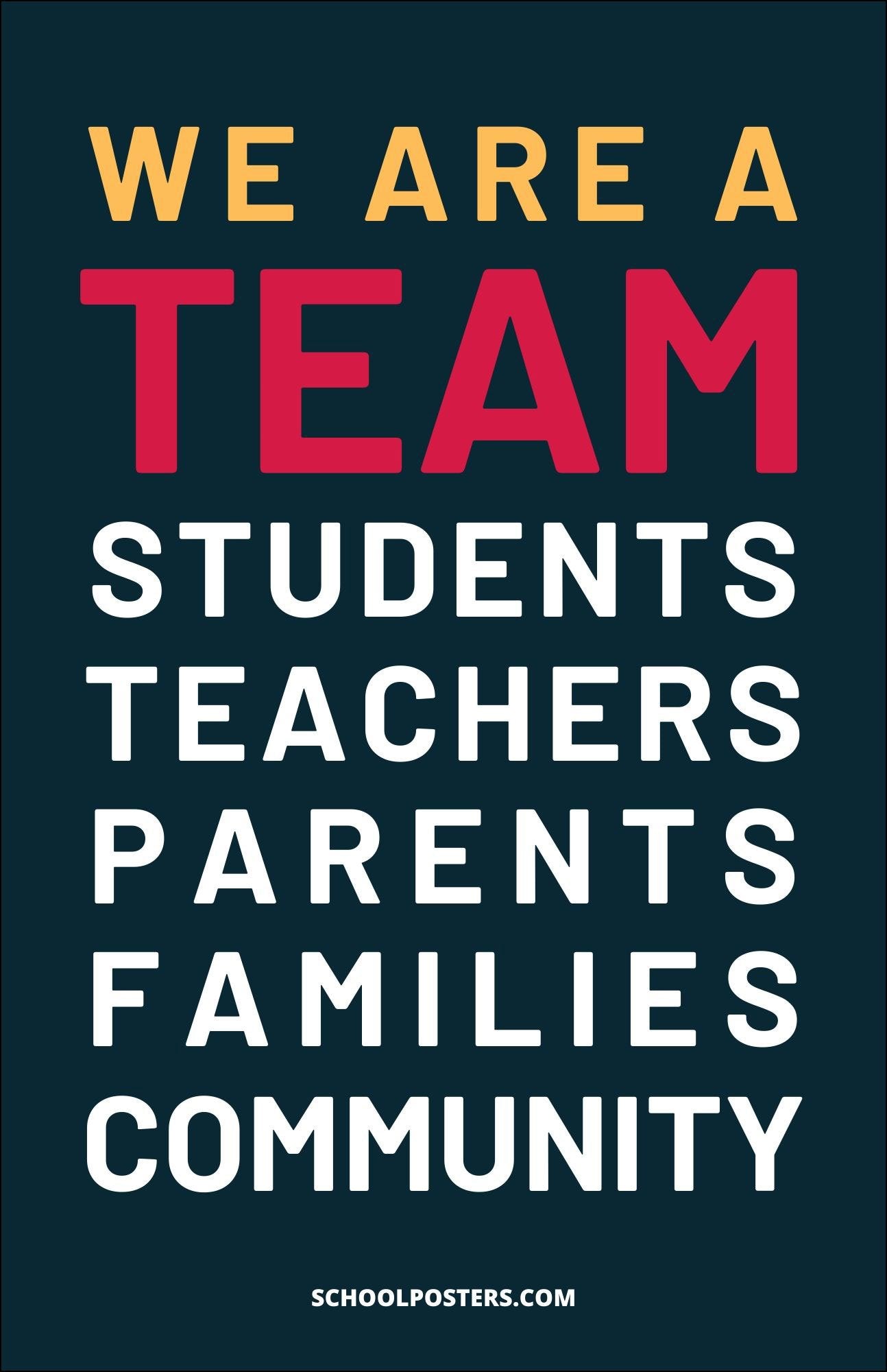 We Are a Team Poster