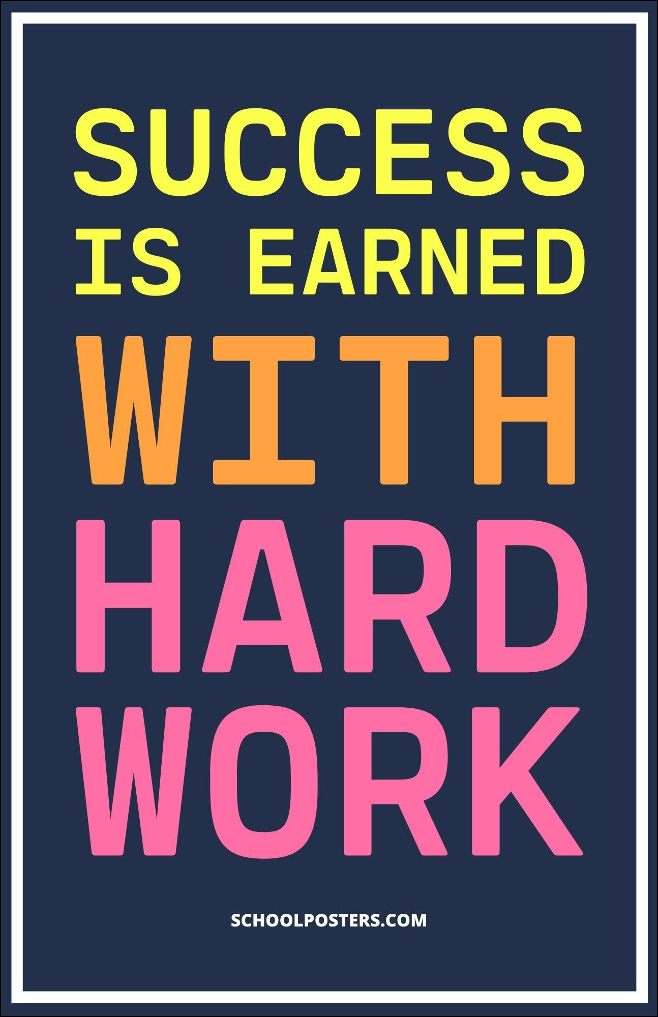 Success Is Earned Poster