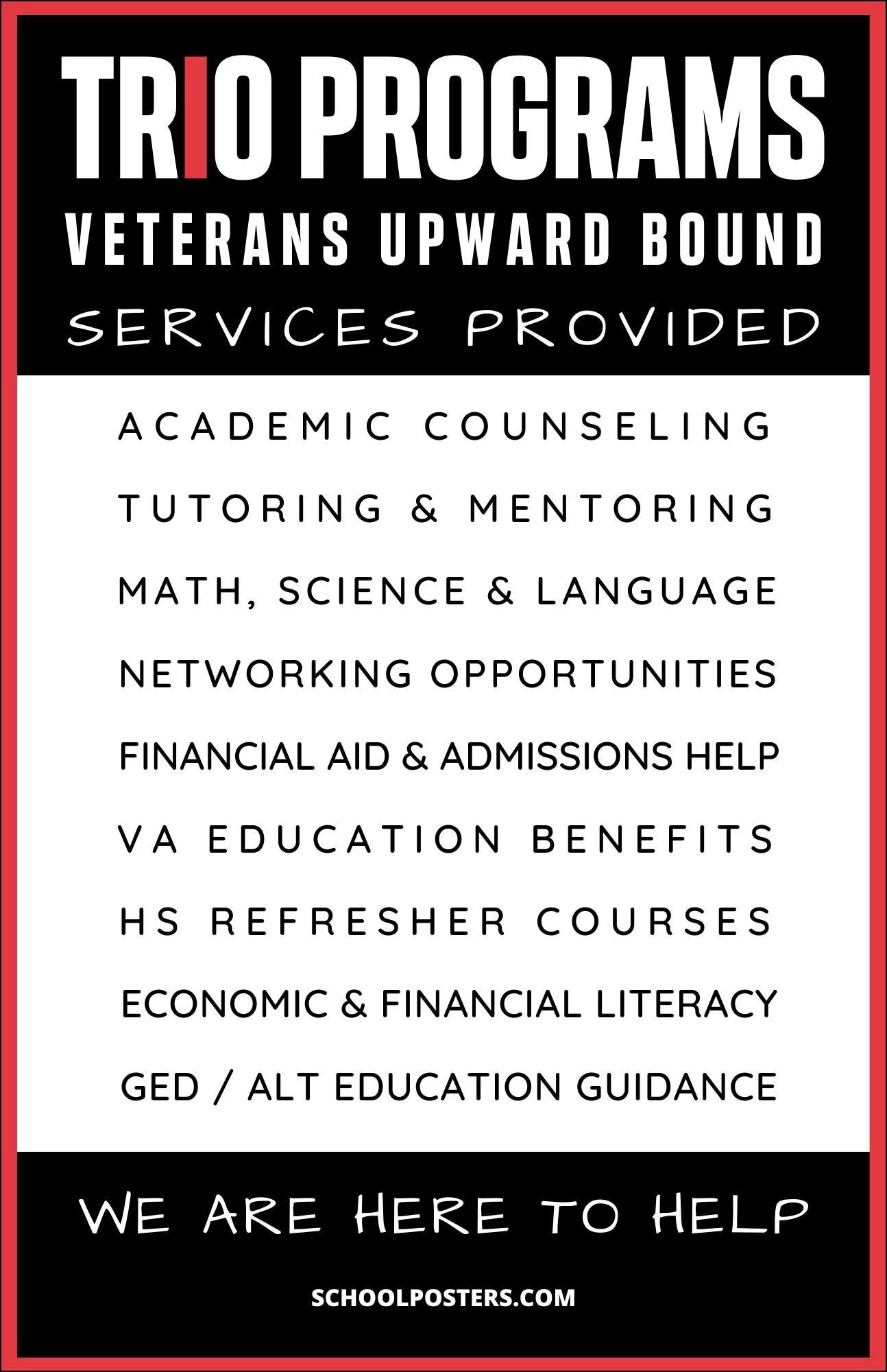 Veterans Upward Bound Services Poster