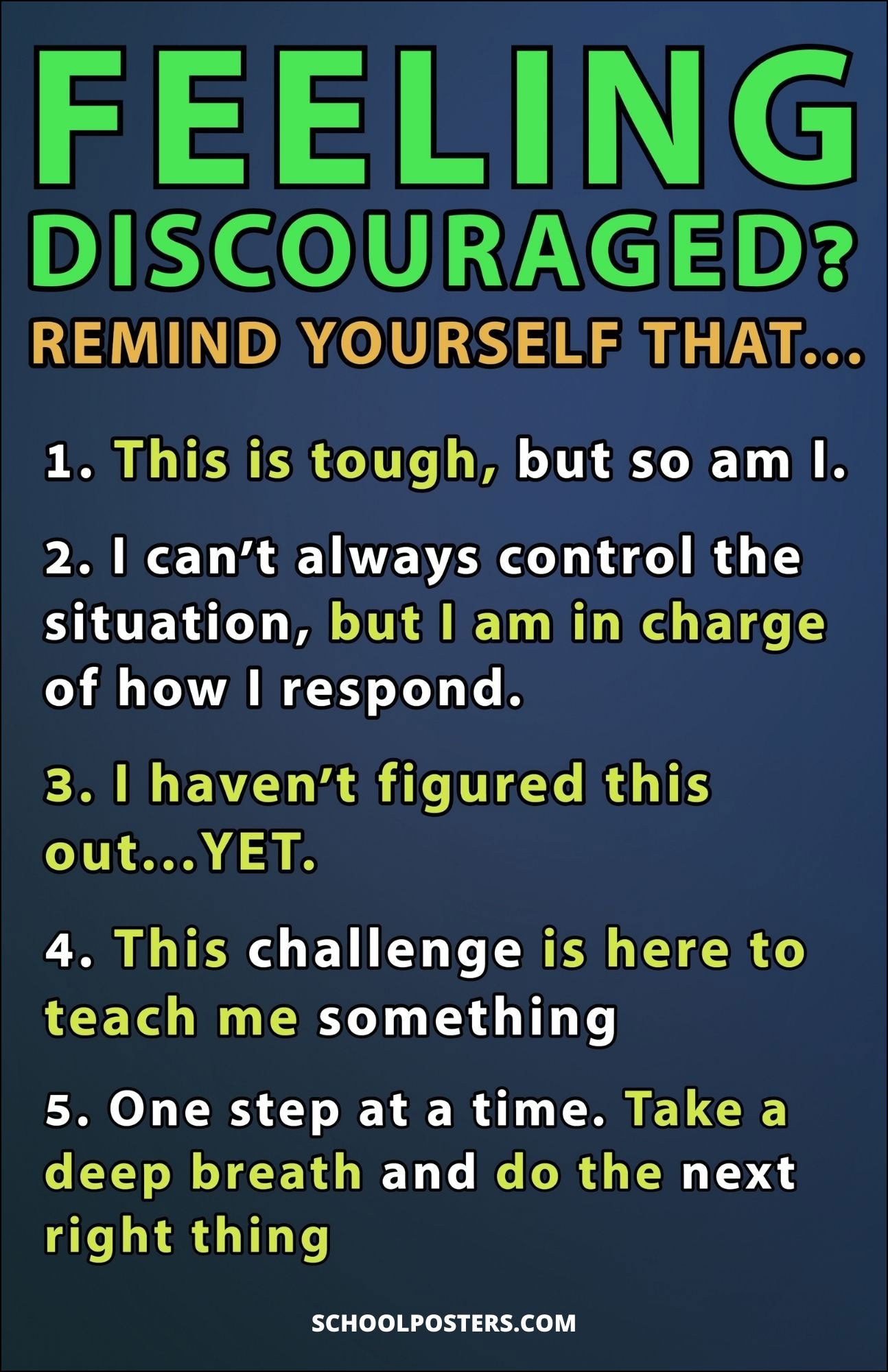 Feeling Discouraged? Poster