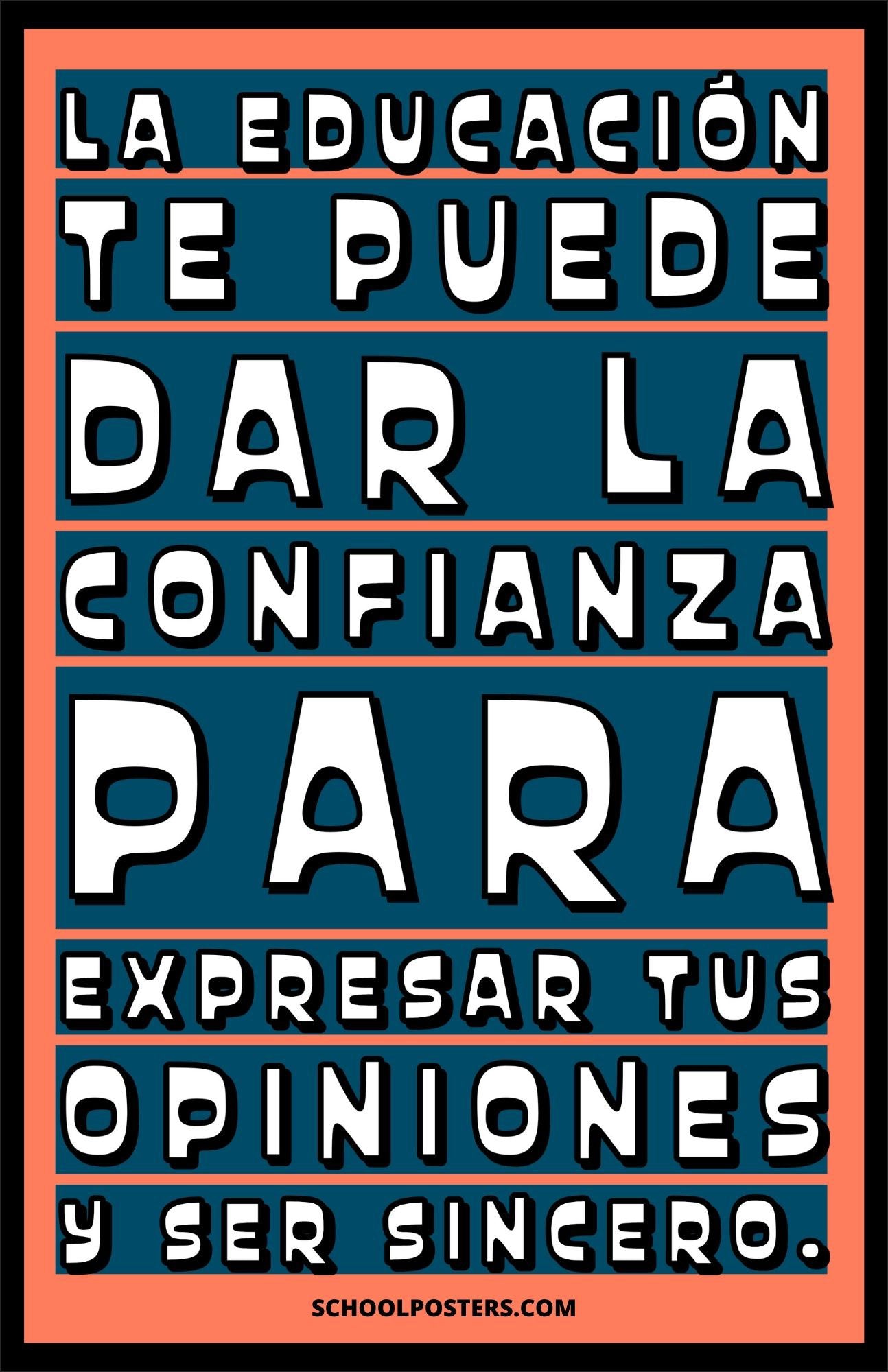 Spanish: Education Can Give You Poster