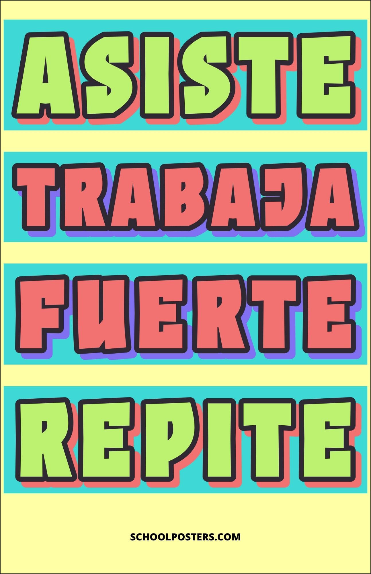 Spanish: Attendance Poster