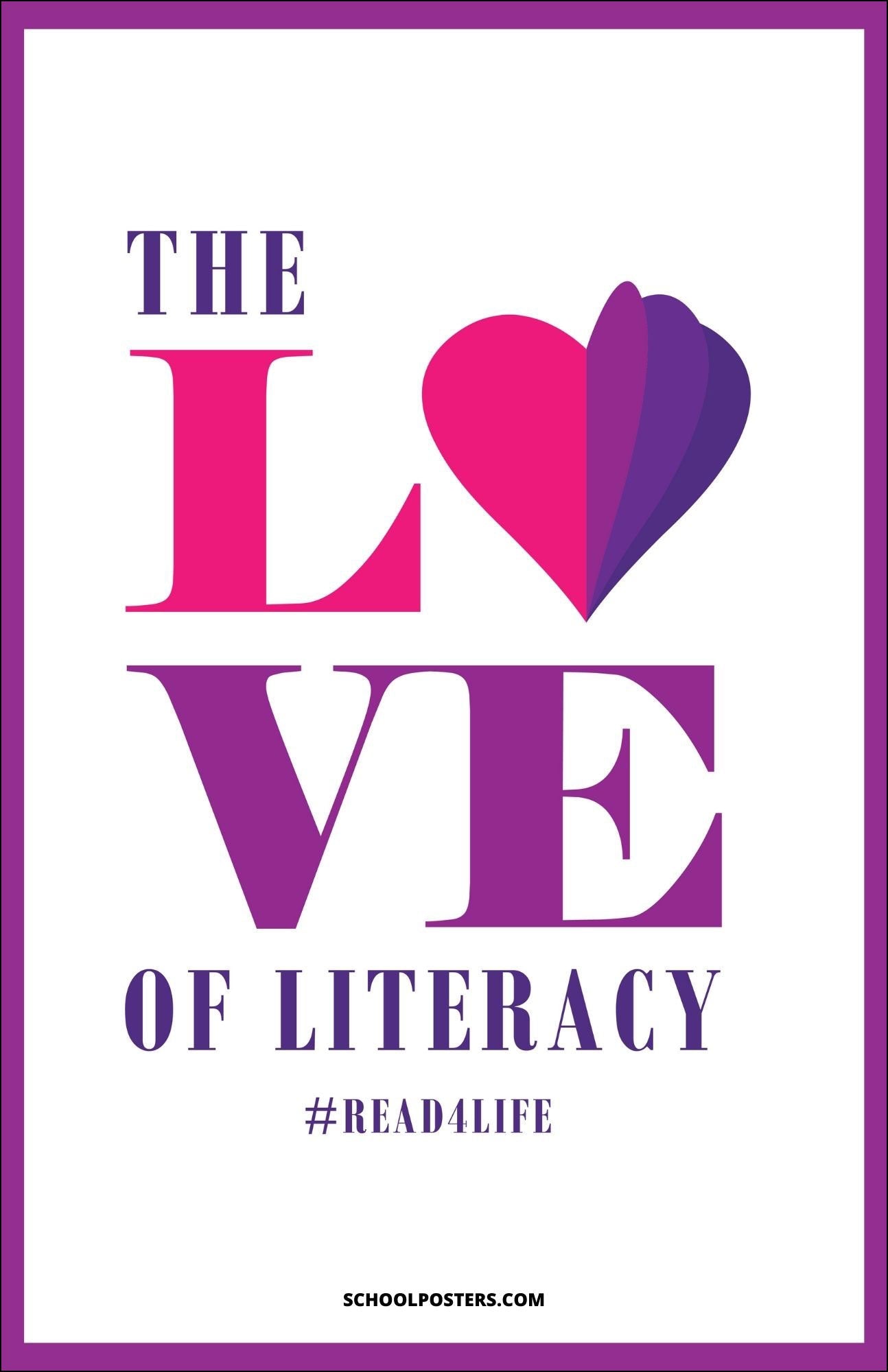 The Love Of Literacy Poster