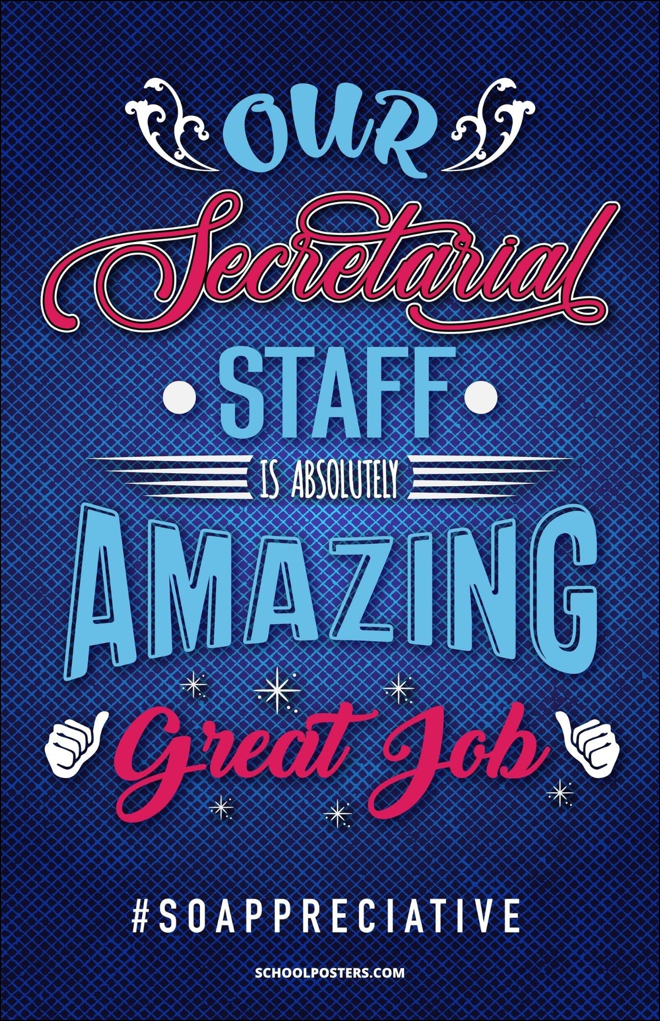 Thank You Secretarial Staff Poster