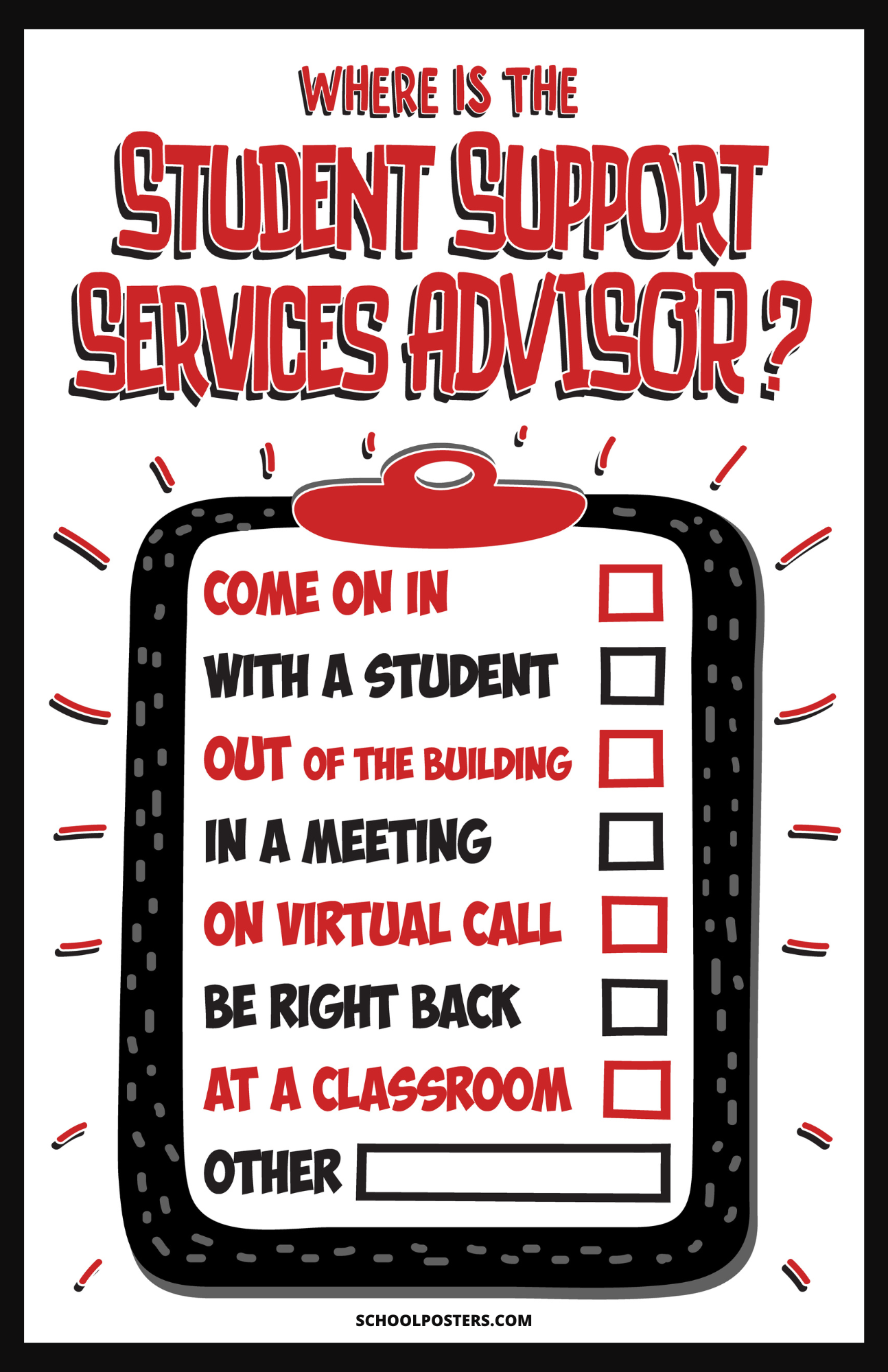 Where Is The TRIO SSS Advisor? Poster (Dry Erase)