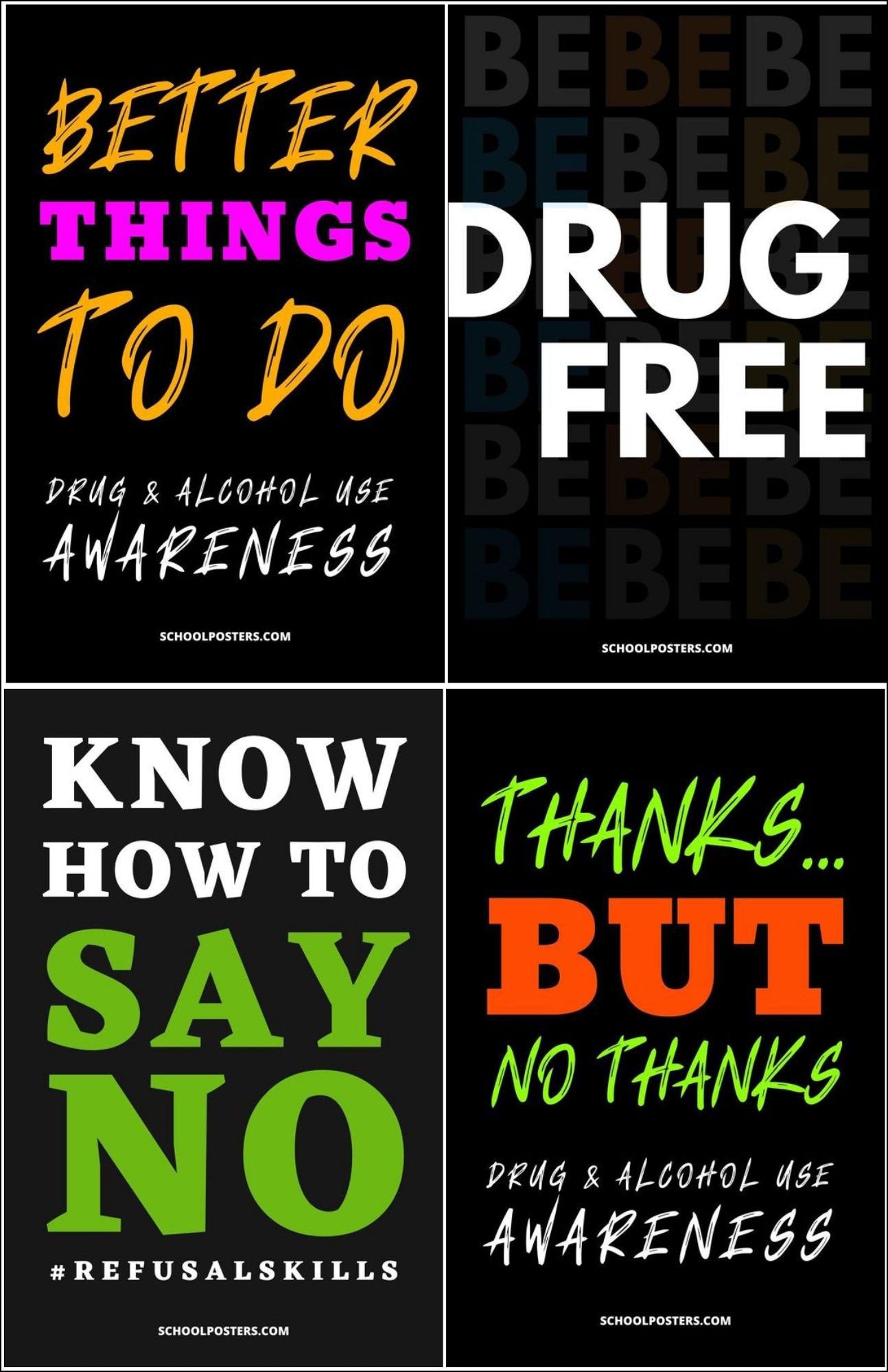 Drug and Alcohol Awareness Poster Package