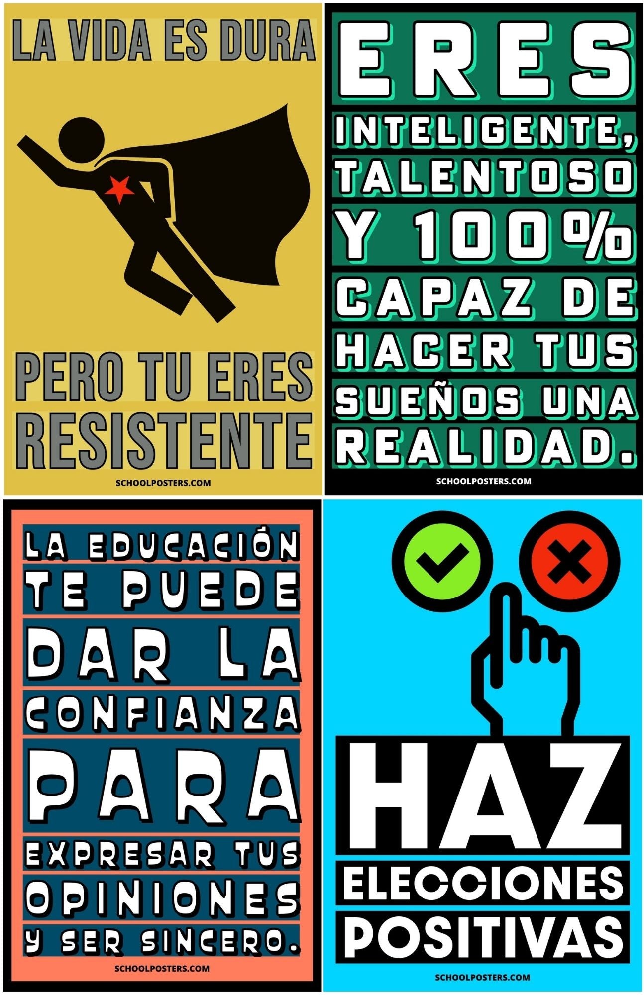 Spanish High School Poster Package (Set Of 15)