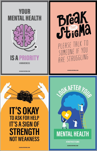 Mental Health & Wellness Poster Package (Set Of 12)