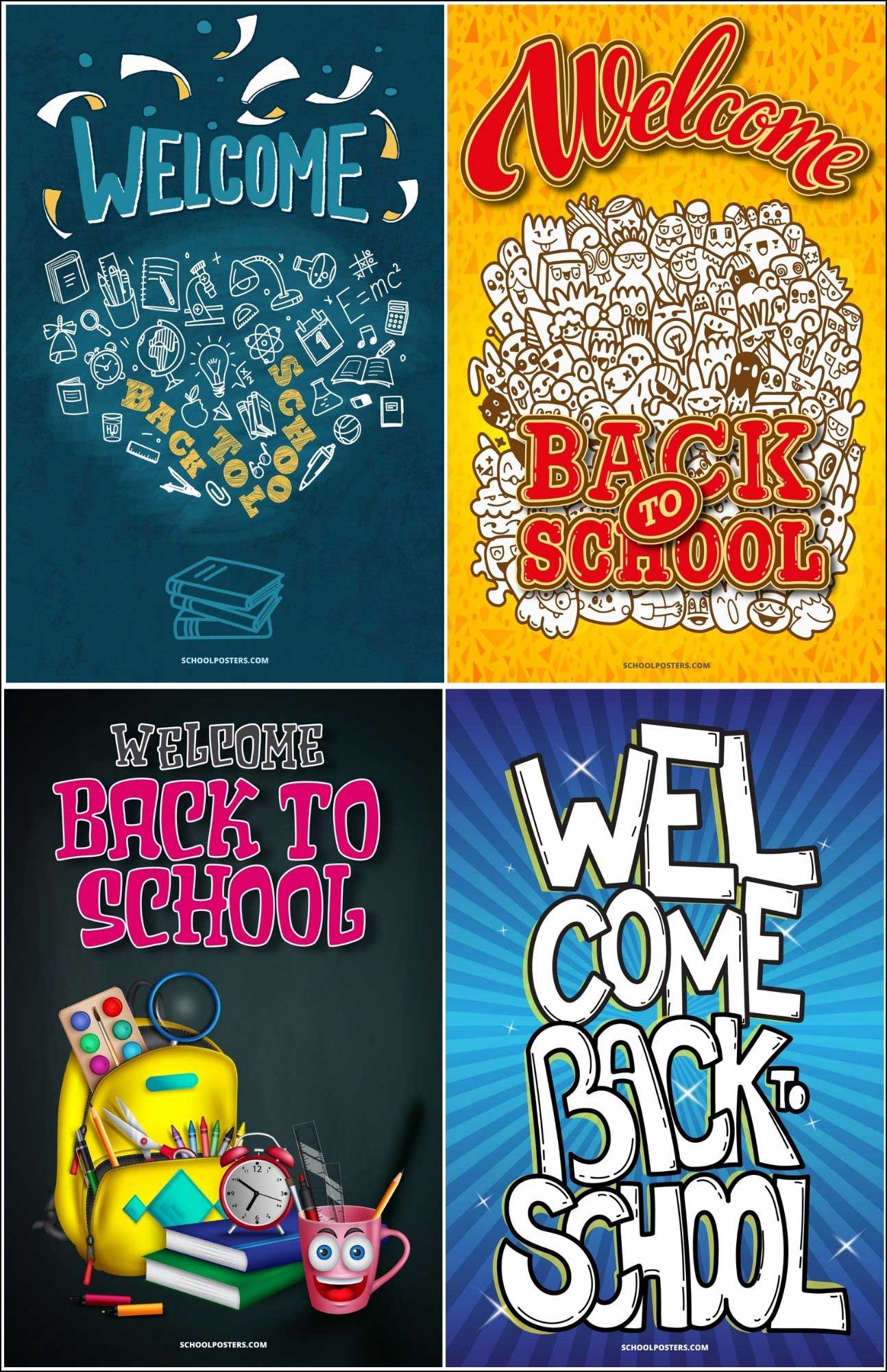 Welcome Back to School Poster Package (Set Of 12)