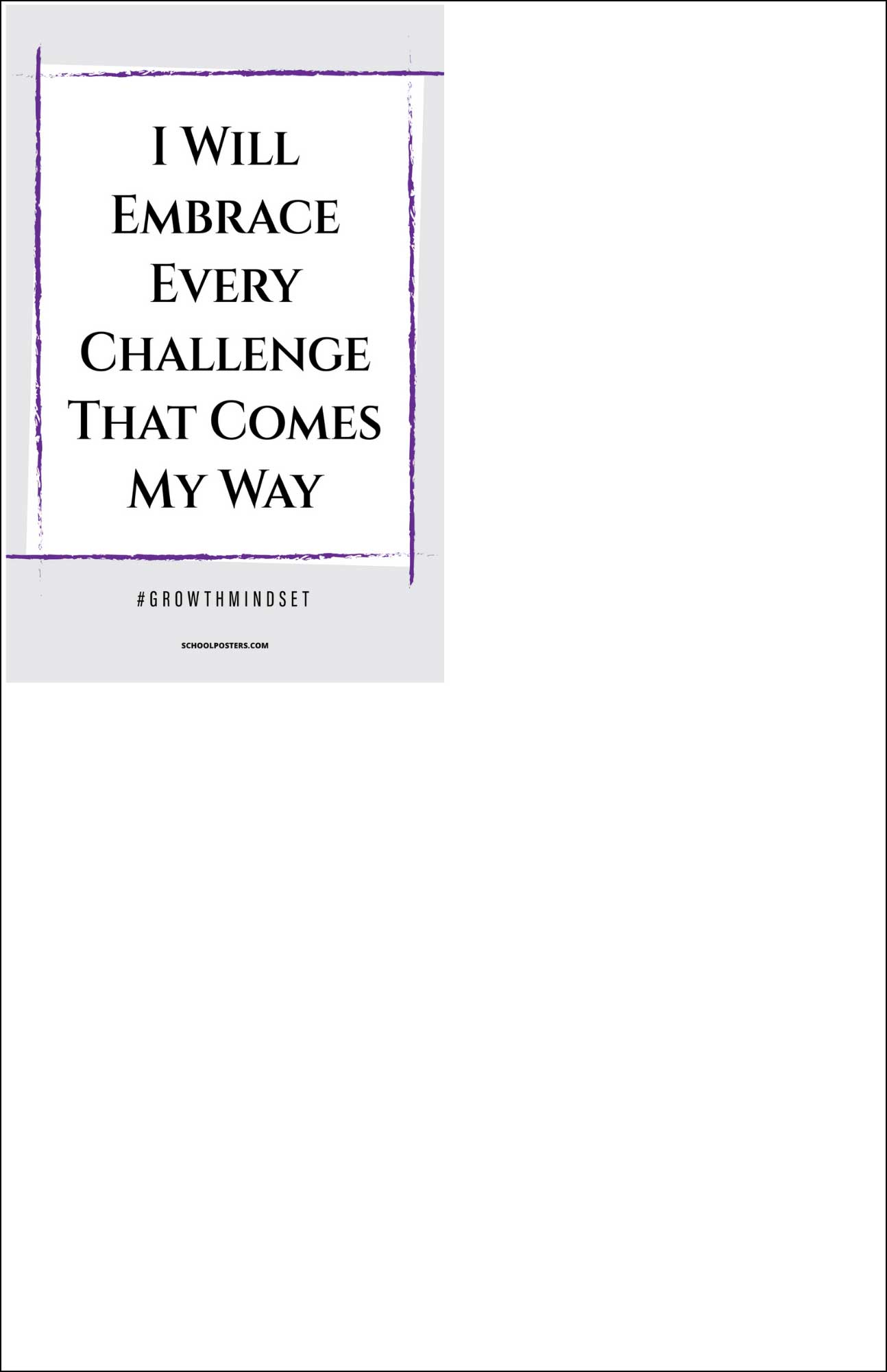 Growth Mindset Poster Package (Set Of 5)