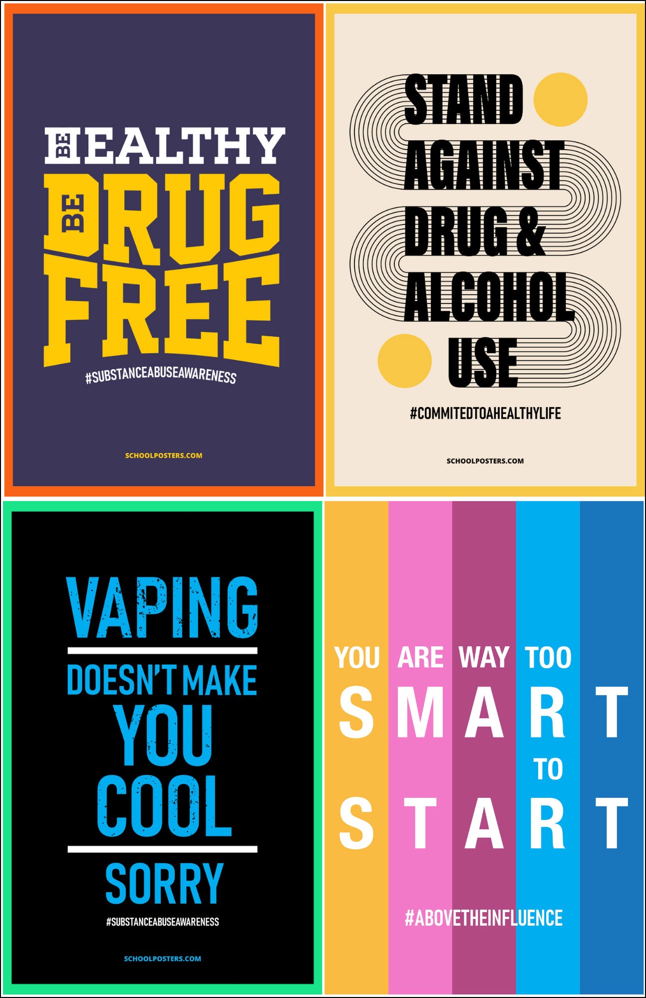Substance Abuse Awareness Poster Package (Set Of 12)