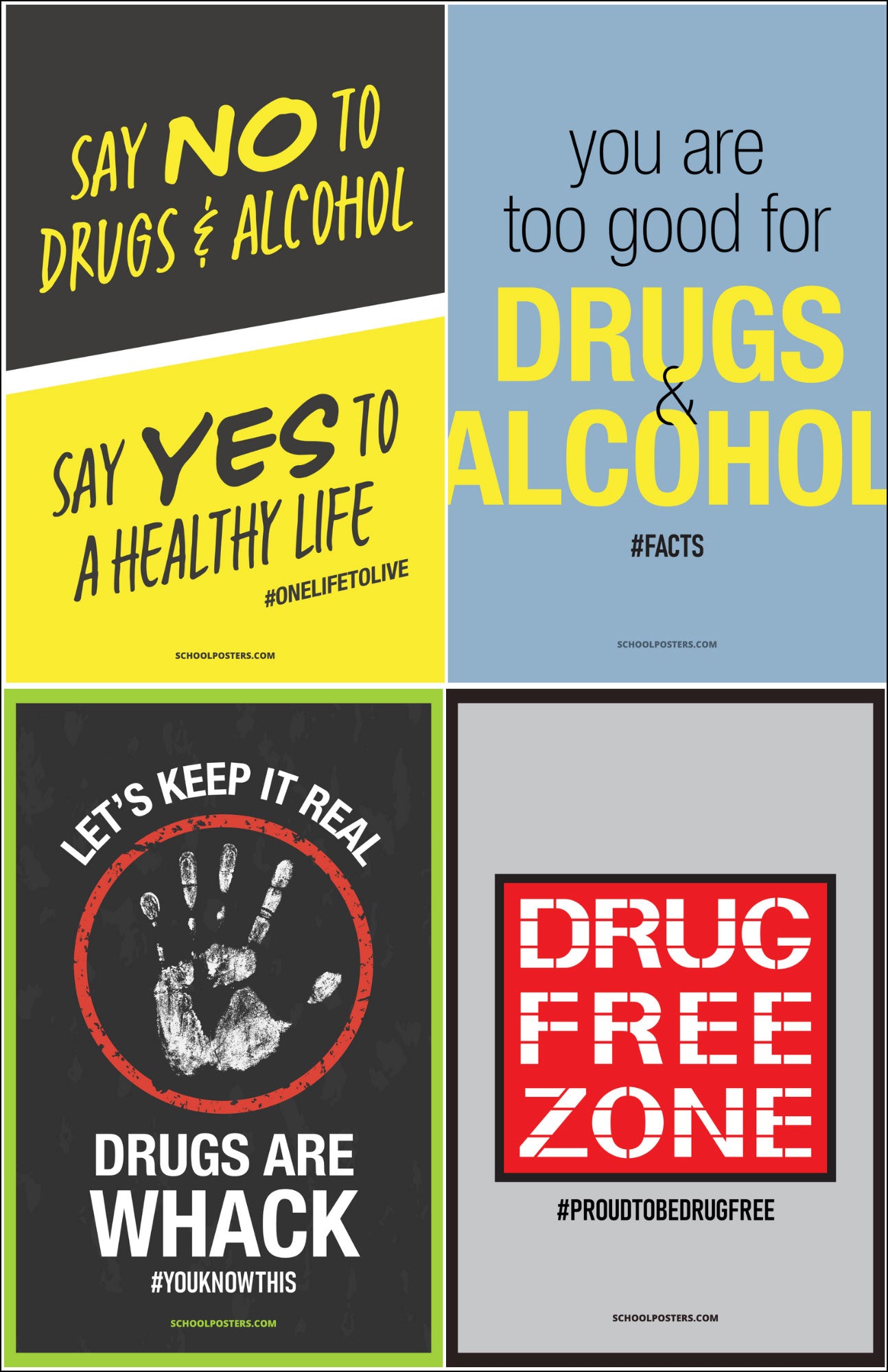 Substance Abuse Awareness Poster Package (Set Of 12)