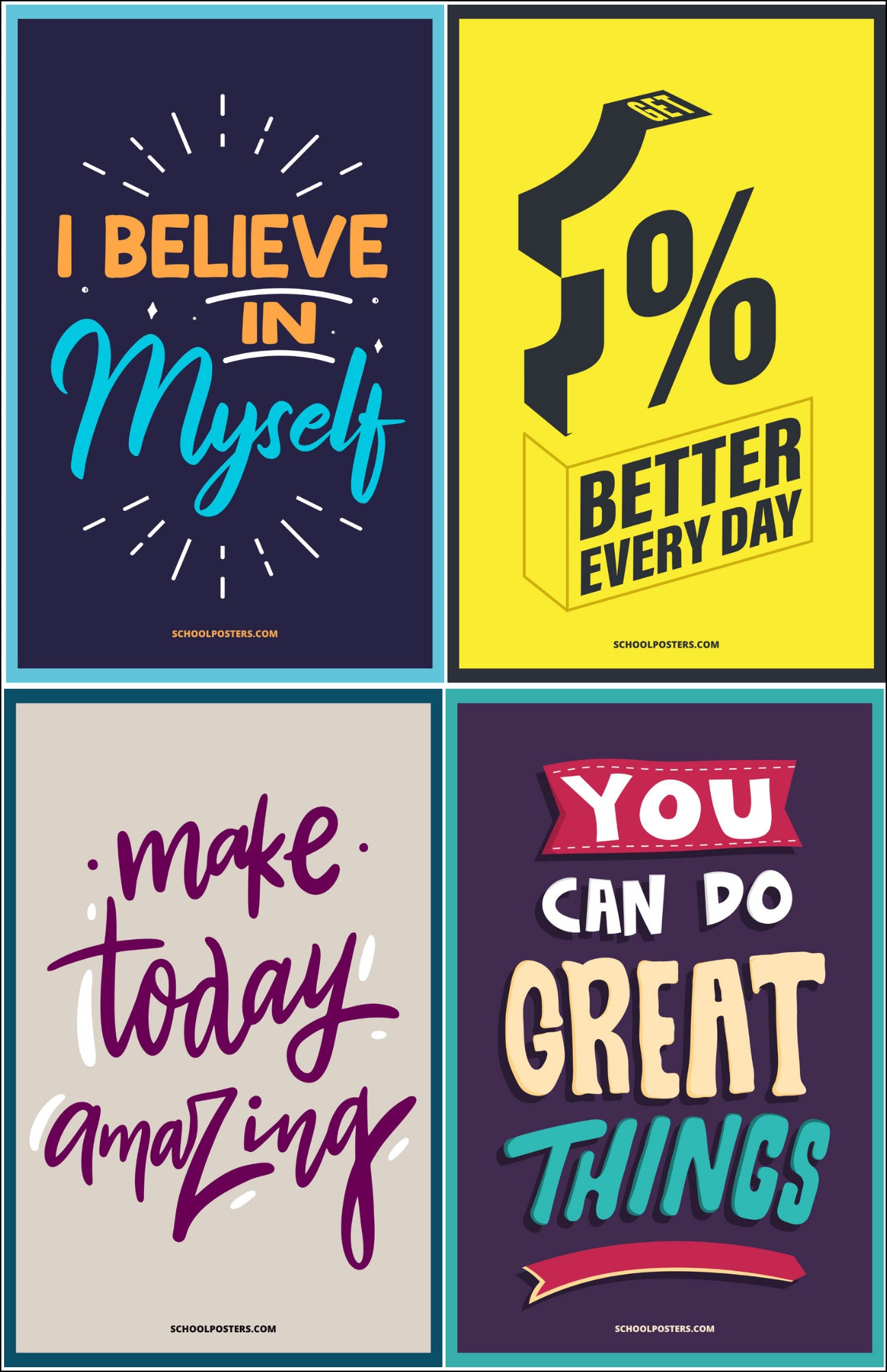 Motivational Poster Package (Set Of 20)