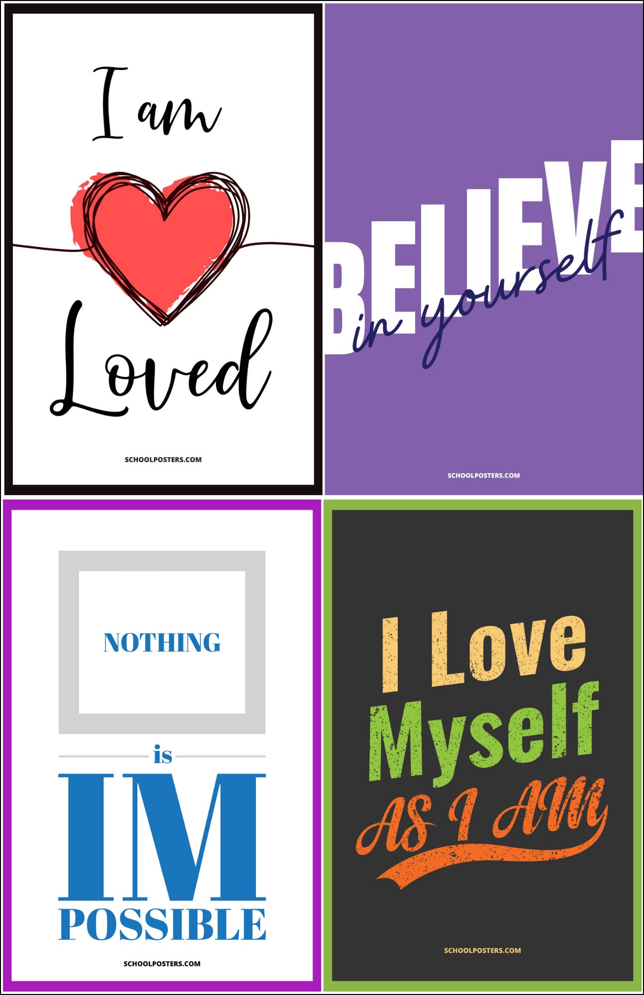 Motivational Poster Package (Set Of 20)