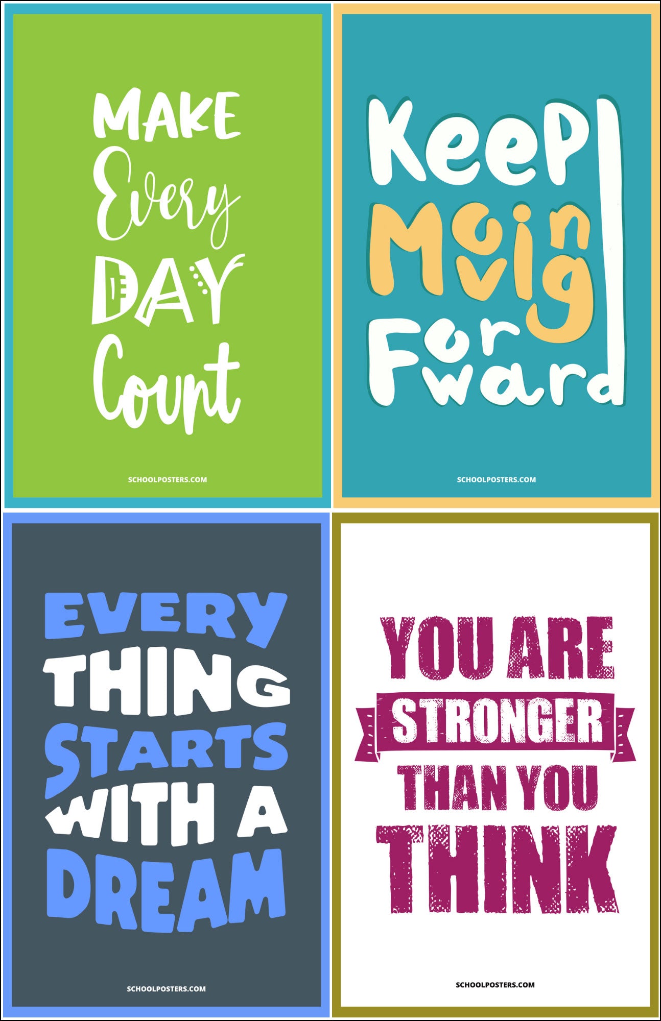 Motivational Poster Package (Set Of 20)