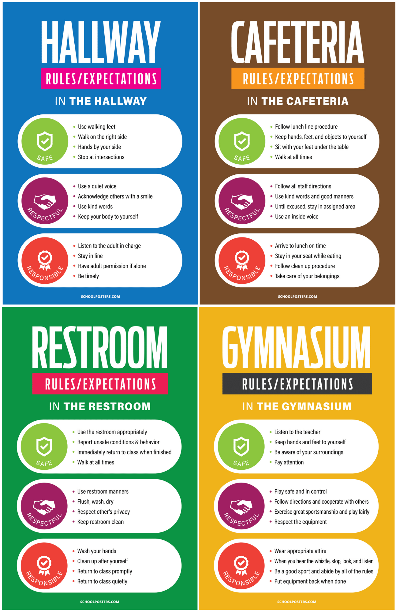 Positive Behavioral Interventions & Supports (PBIS) Poster Package