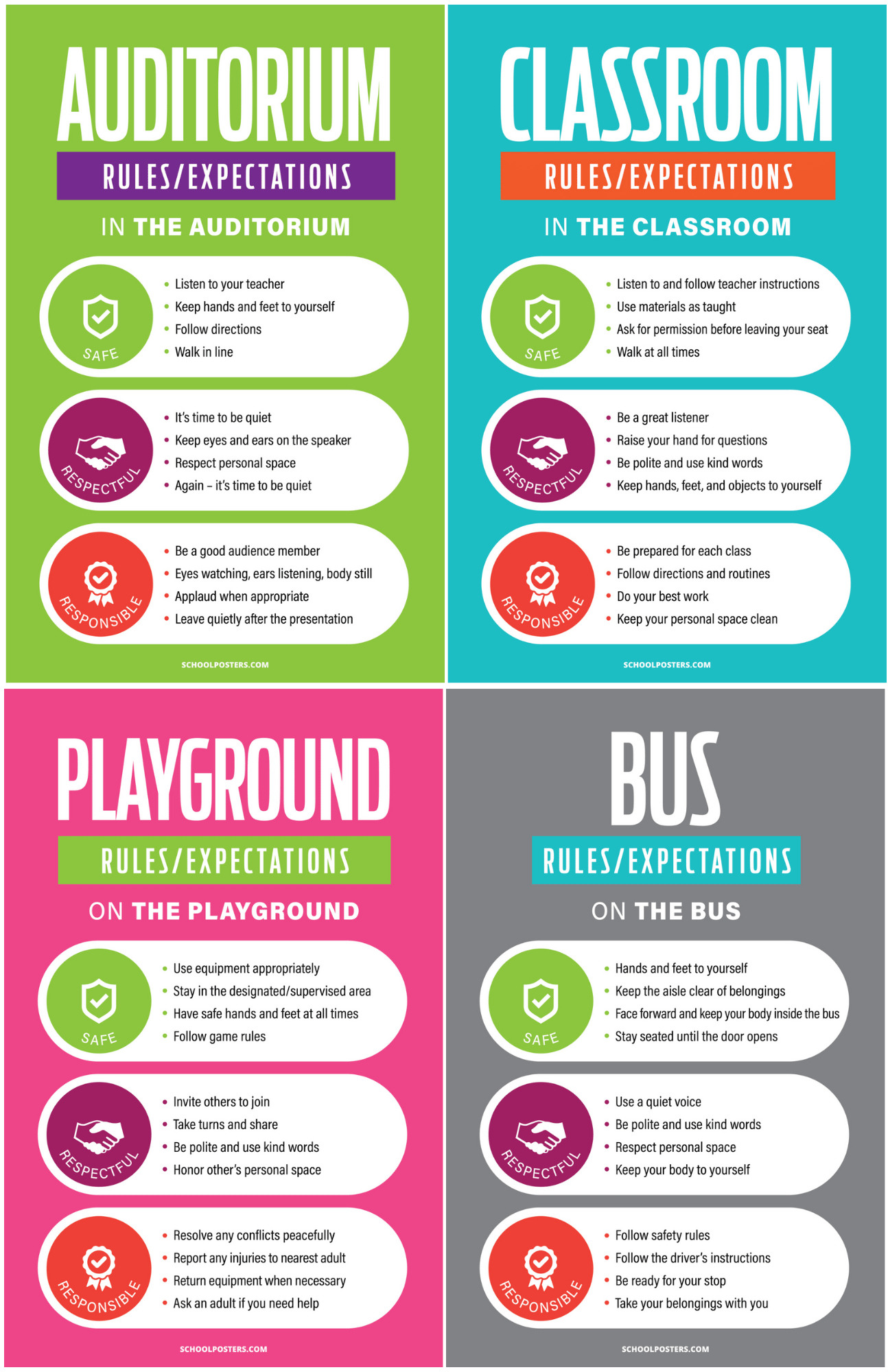 Positive Behavioral Interventions & Supports (PBIS) Poster Package