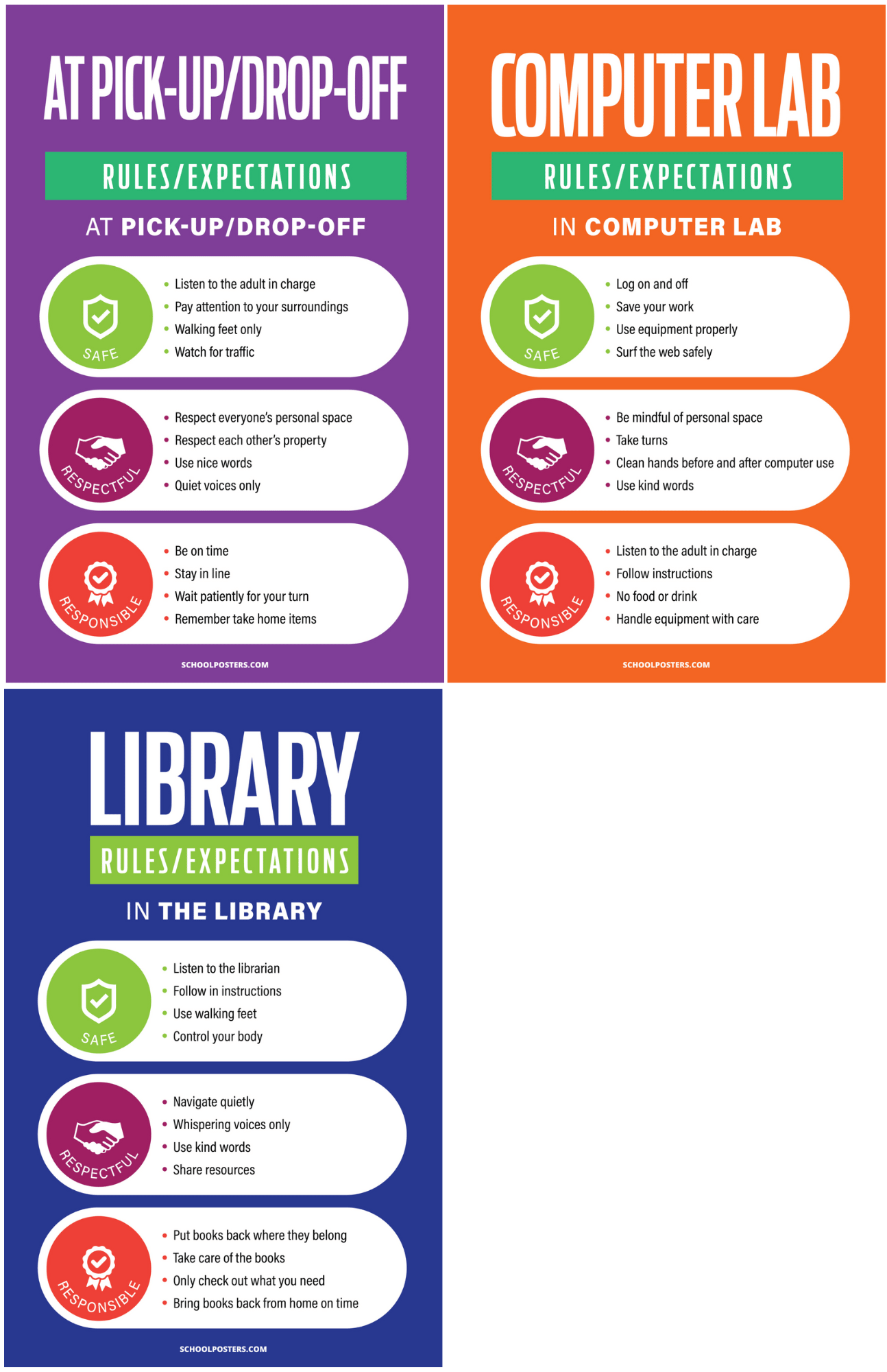 Positive Behavioral Interventions & Supports (PBIS) Poster Package