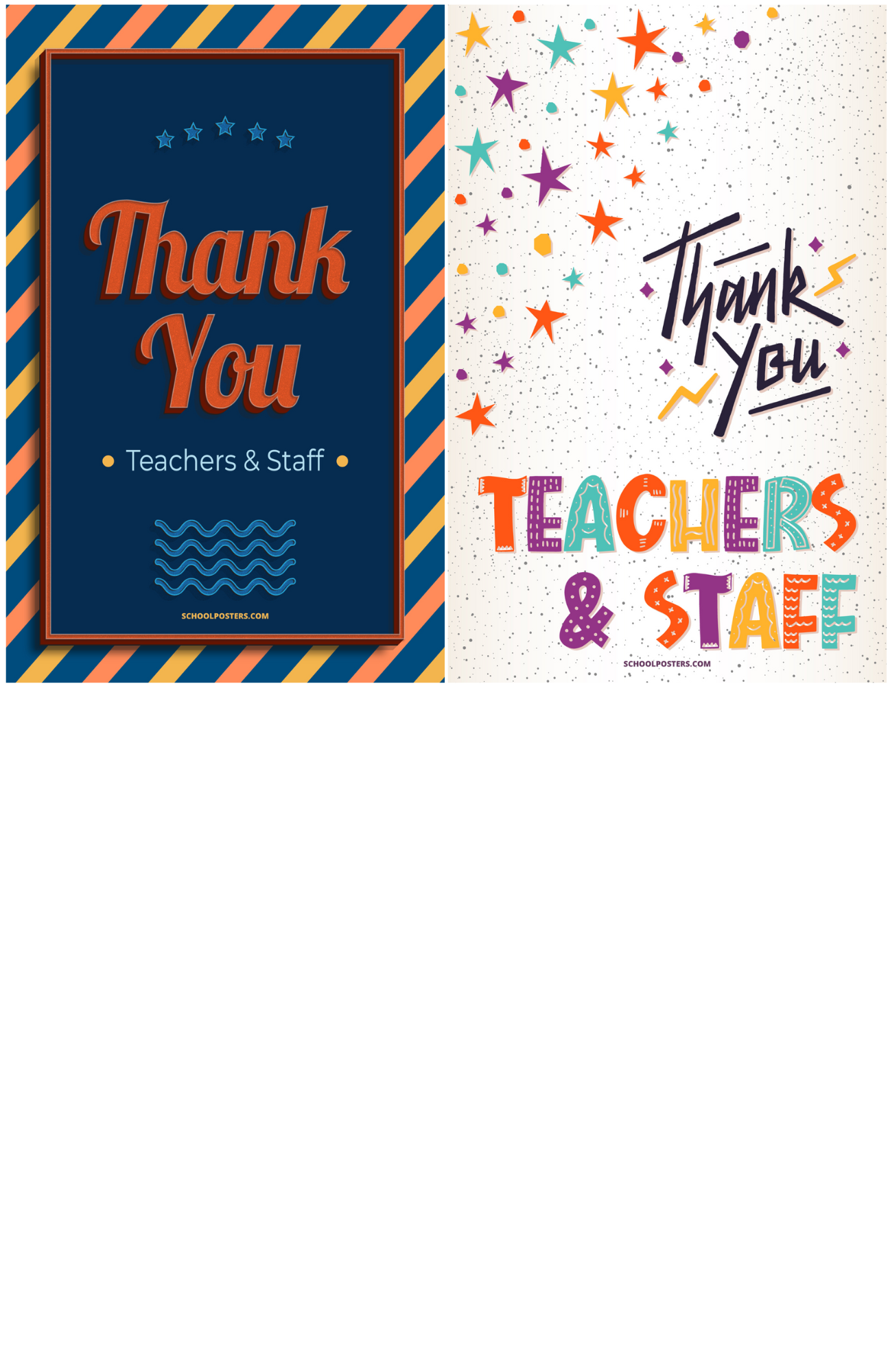 Thank You Teachers & Staff Poster Package (Set of 14)