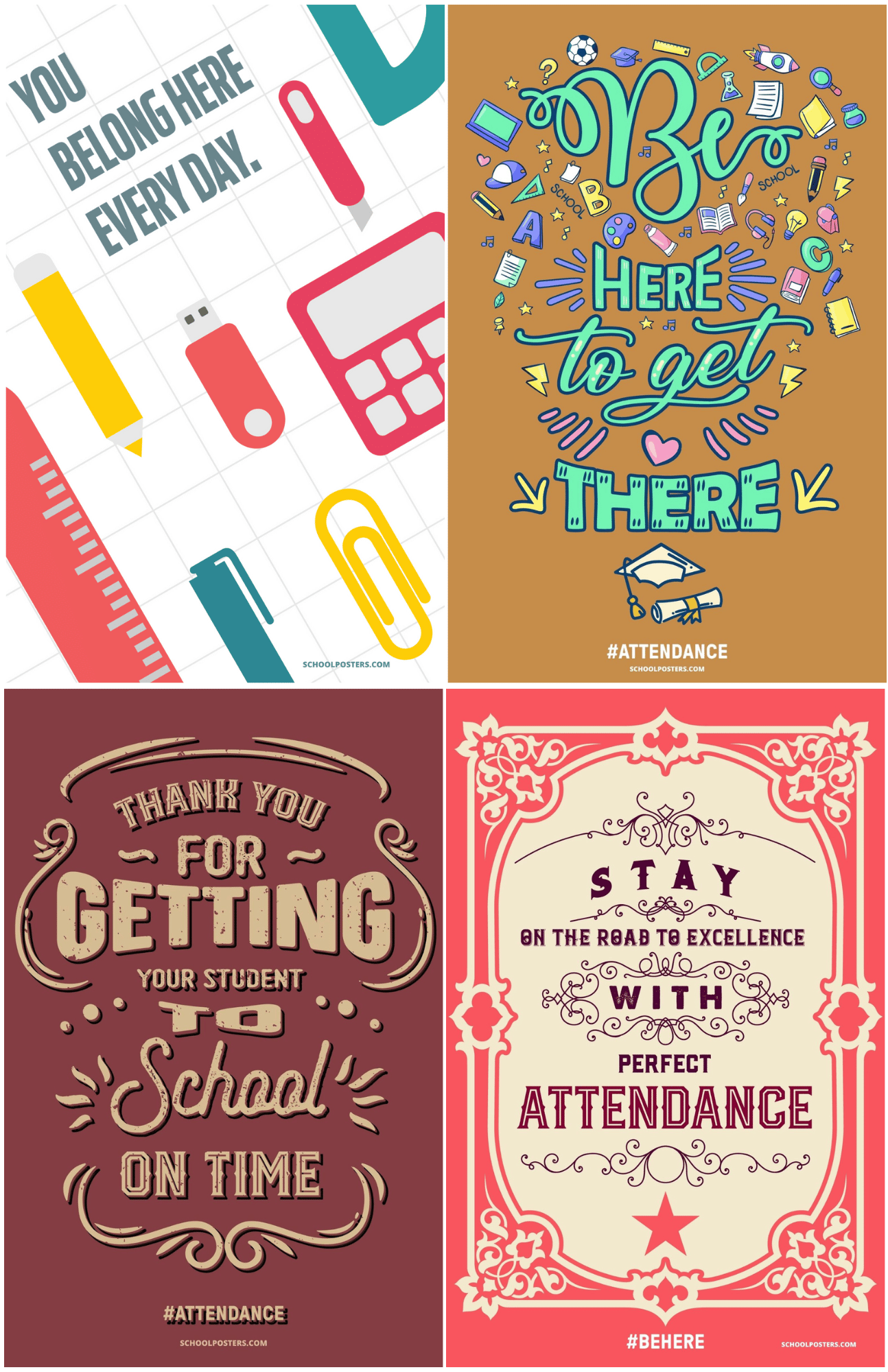 Attendance Mega Poster Package SchoolPosters LLC attendance-mega-poster-package-schoolposters-llc