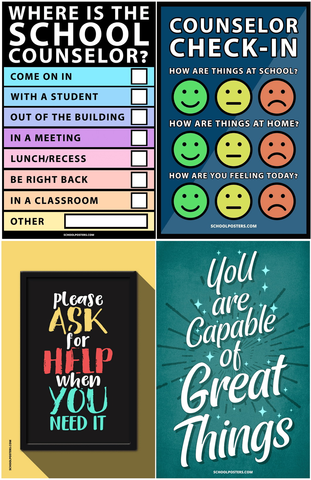 Elementary School Counselor Starter Poster Package