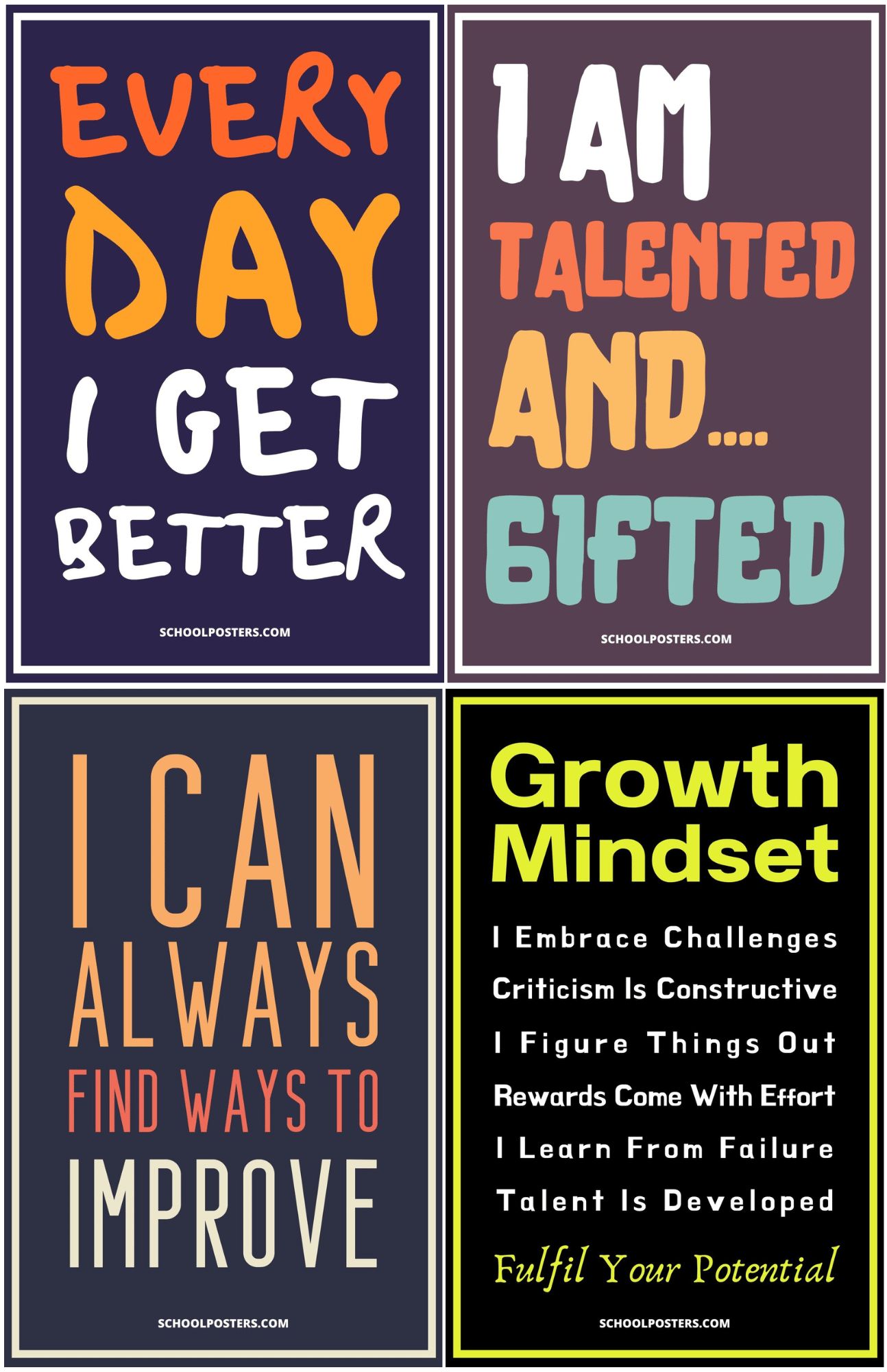 Growth Mindset Mega Poster Package