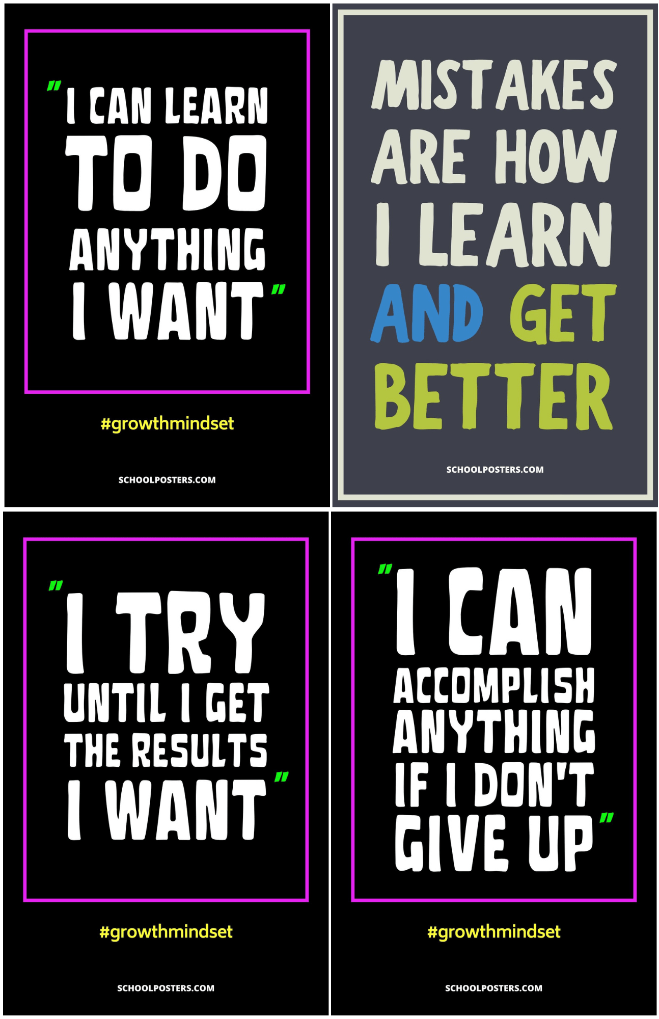 Growth Mindset Mega Poster Package