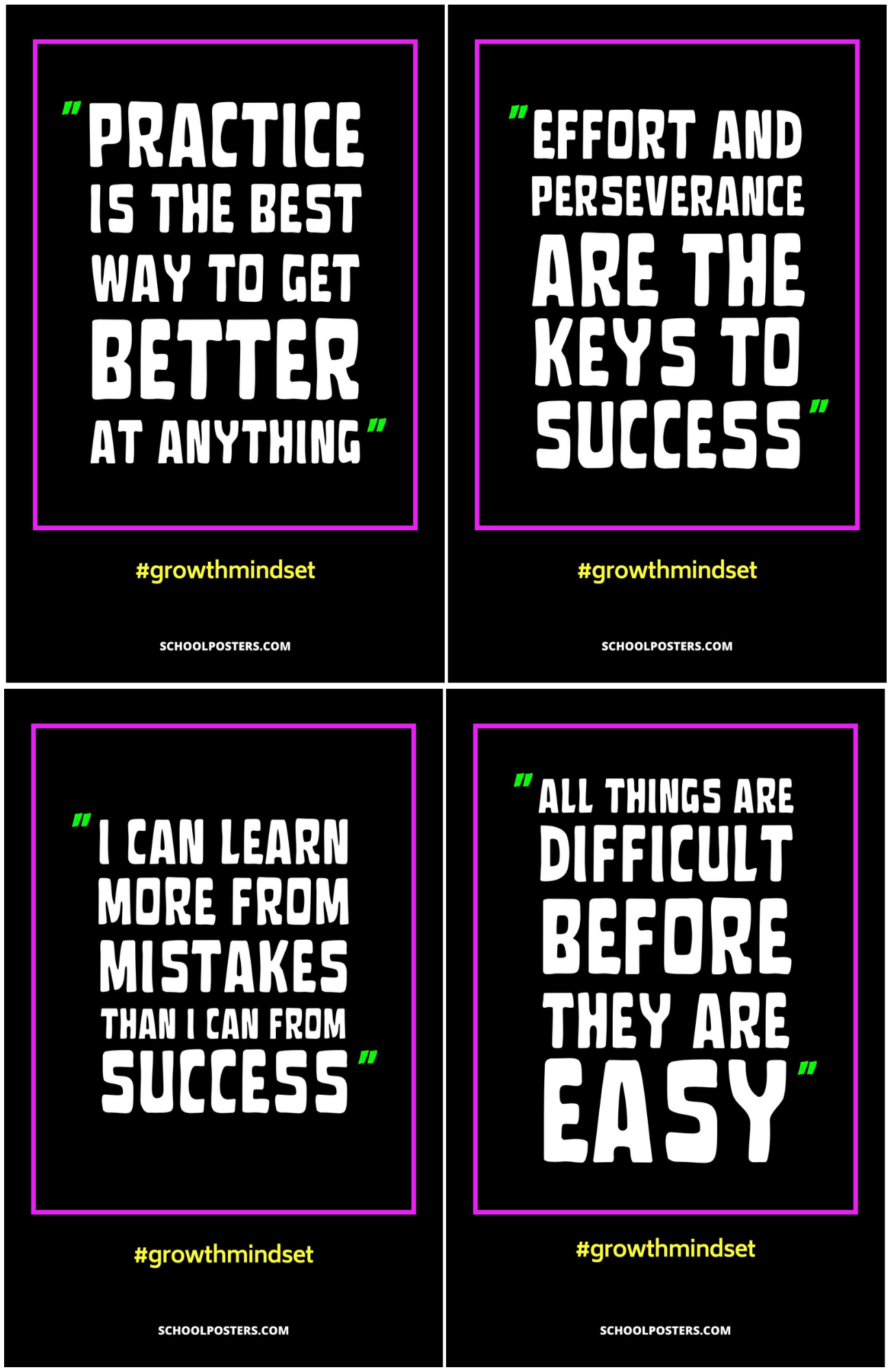 Growth Mindset Mega Poster Package