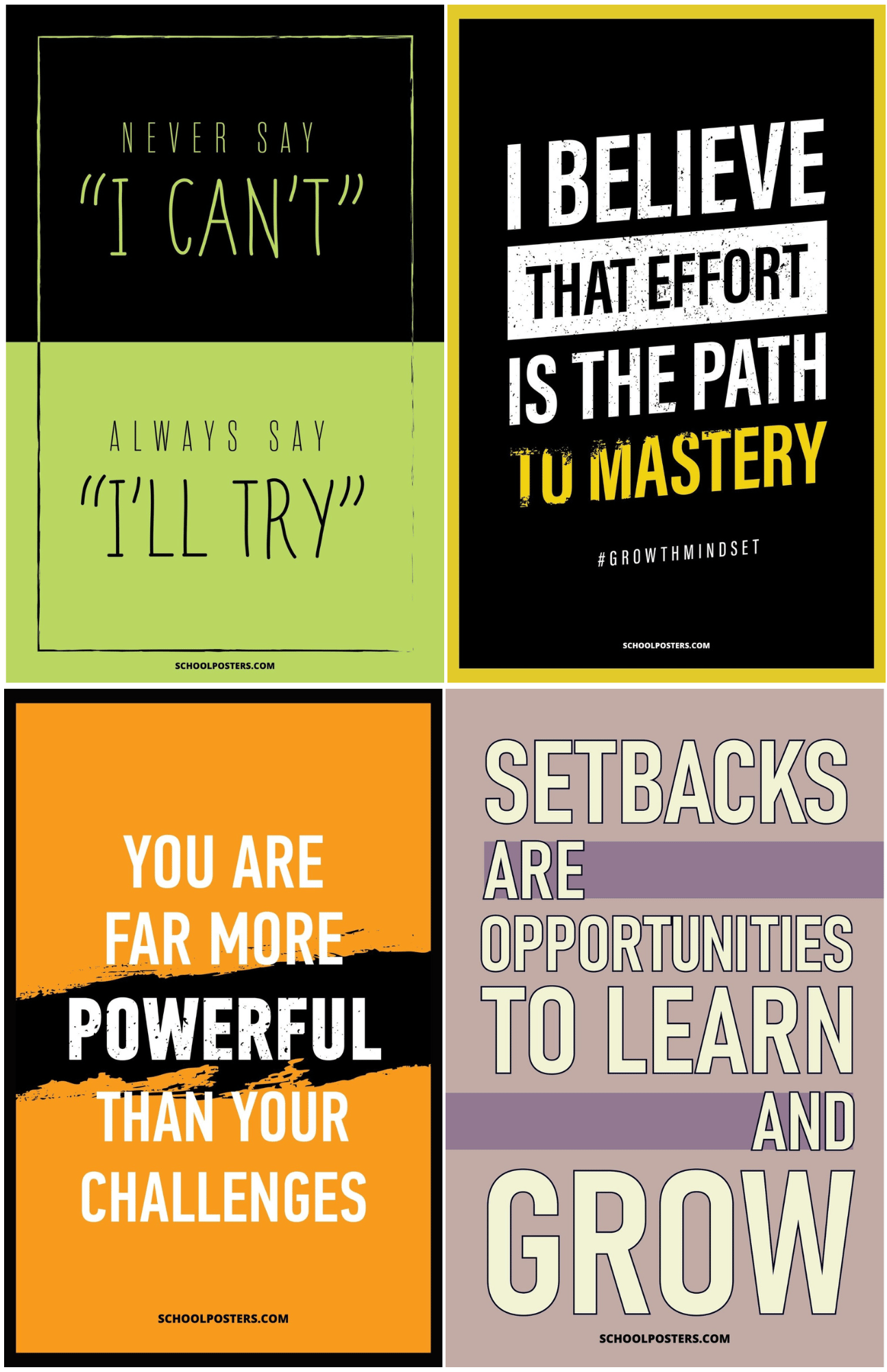 Growth Mindset Mega Poster Package