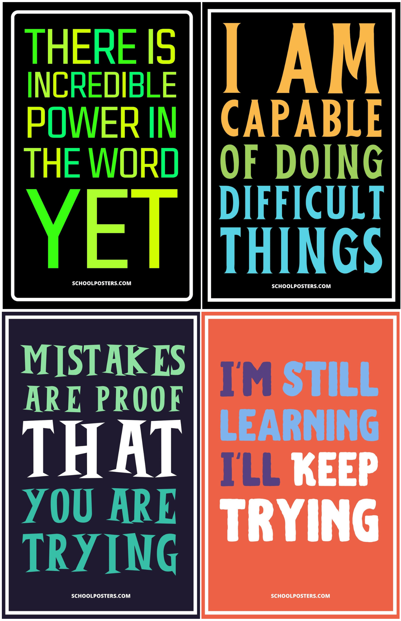 Growth Mindset Mega Poster Package