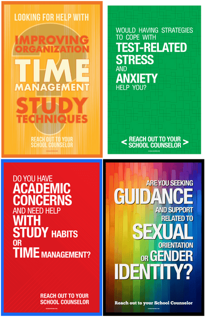 High School Counselor Services Poster Package (Set of 13)