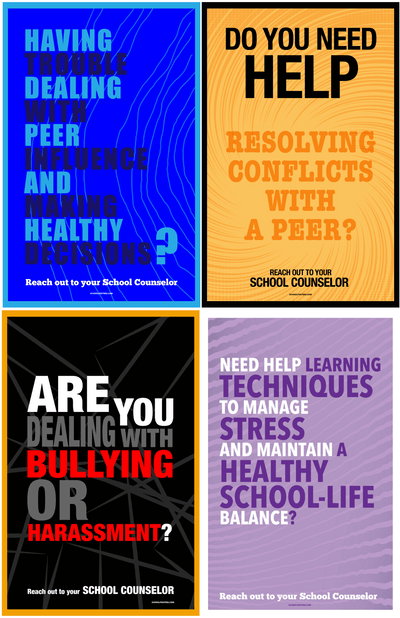 High School Counselor Services Poster Package (Set of 13)