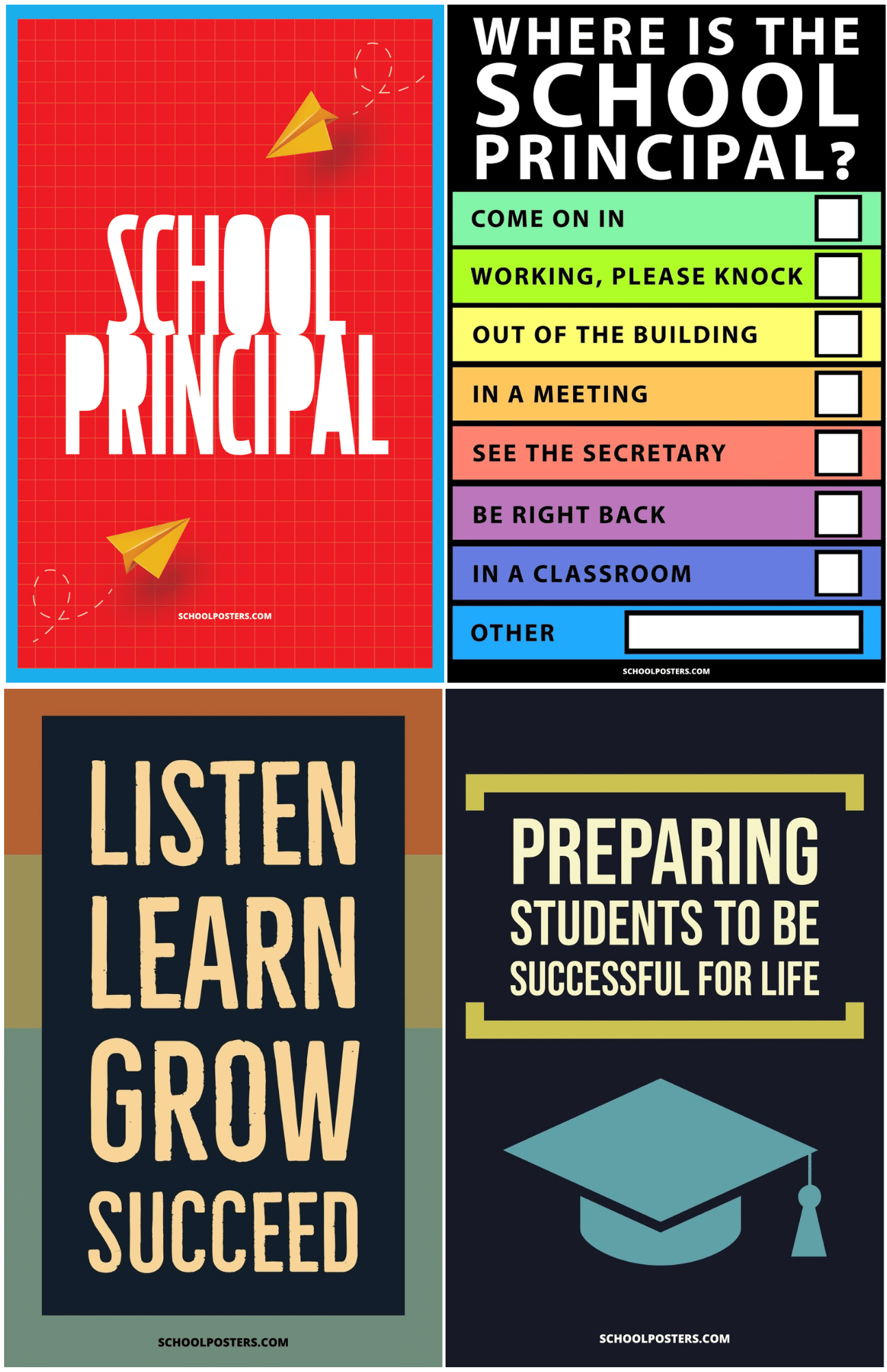 K-8 School Principal Starter Poster Package
