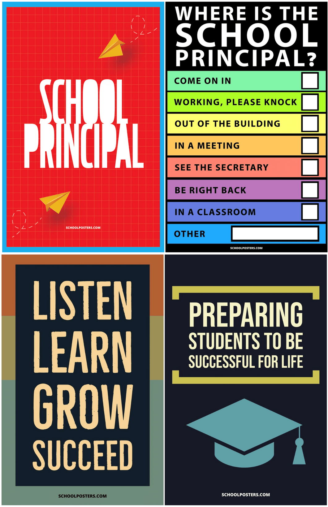 K-8 School Principal Starter Poster Package