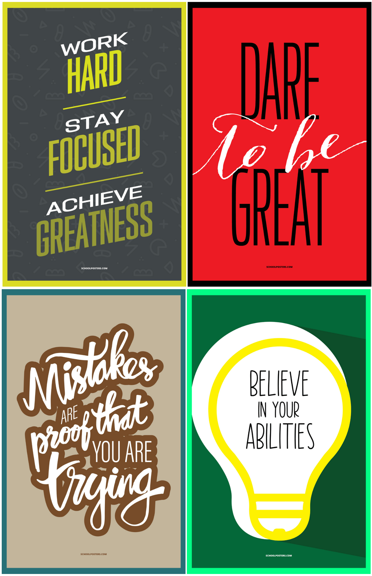 Middle School Motivational Poster Package