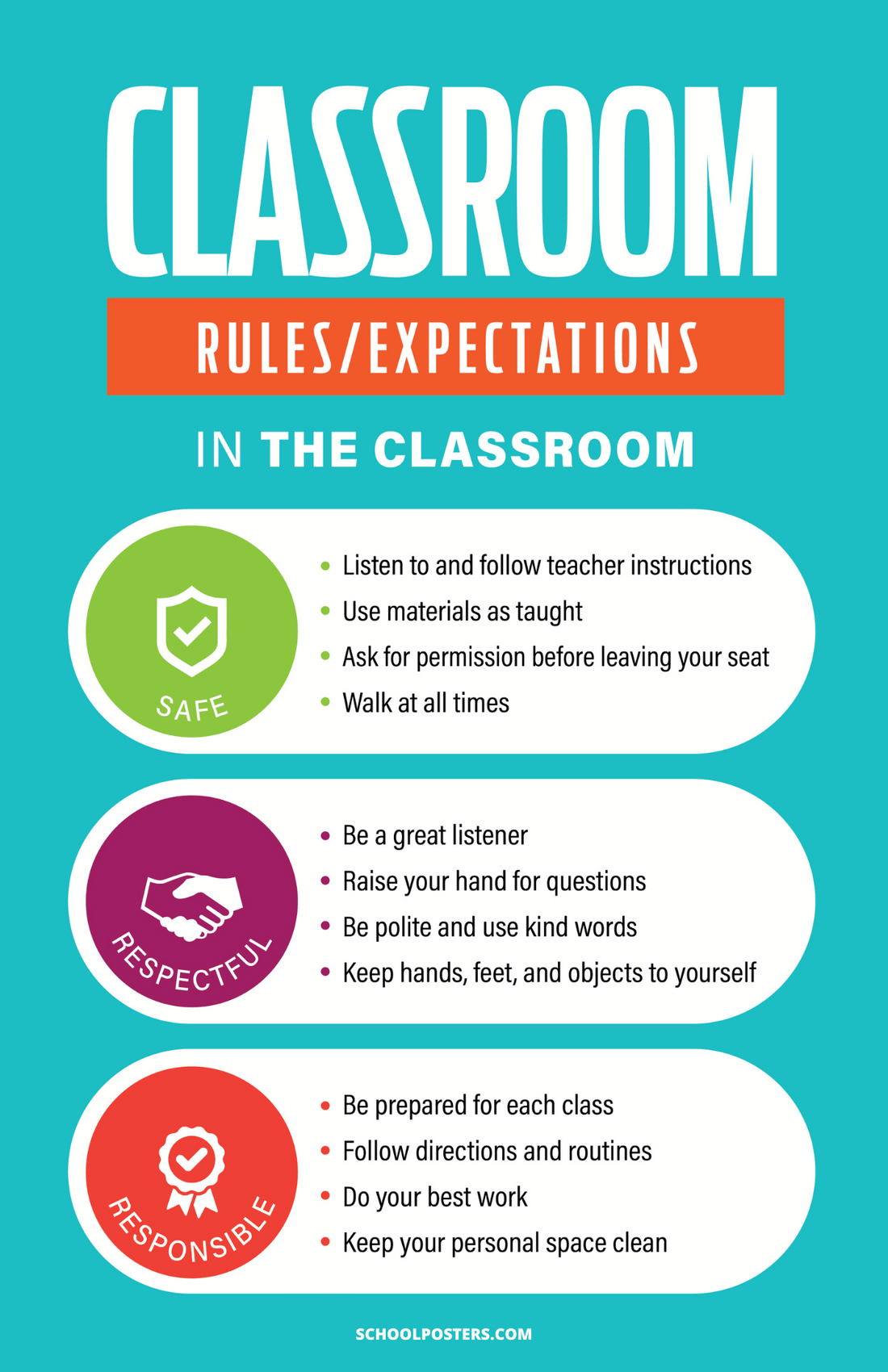 PBIS Classroom Poster – SchoolPosters.com LLC