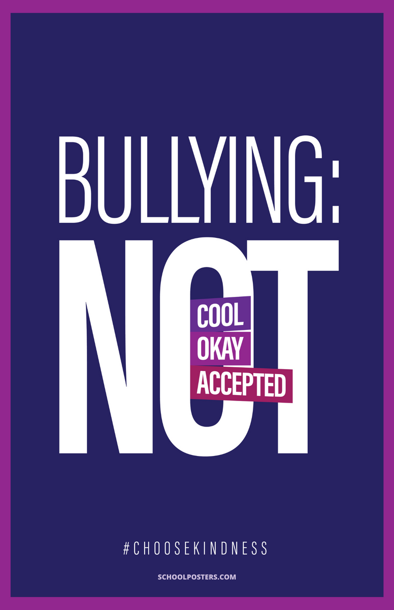 K-12 Bullying Prevention Poster – SchoolPosters.com LLC