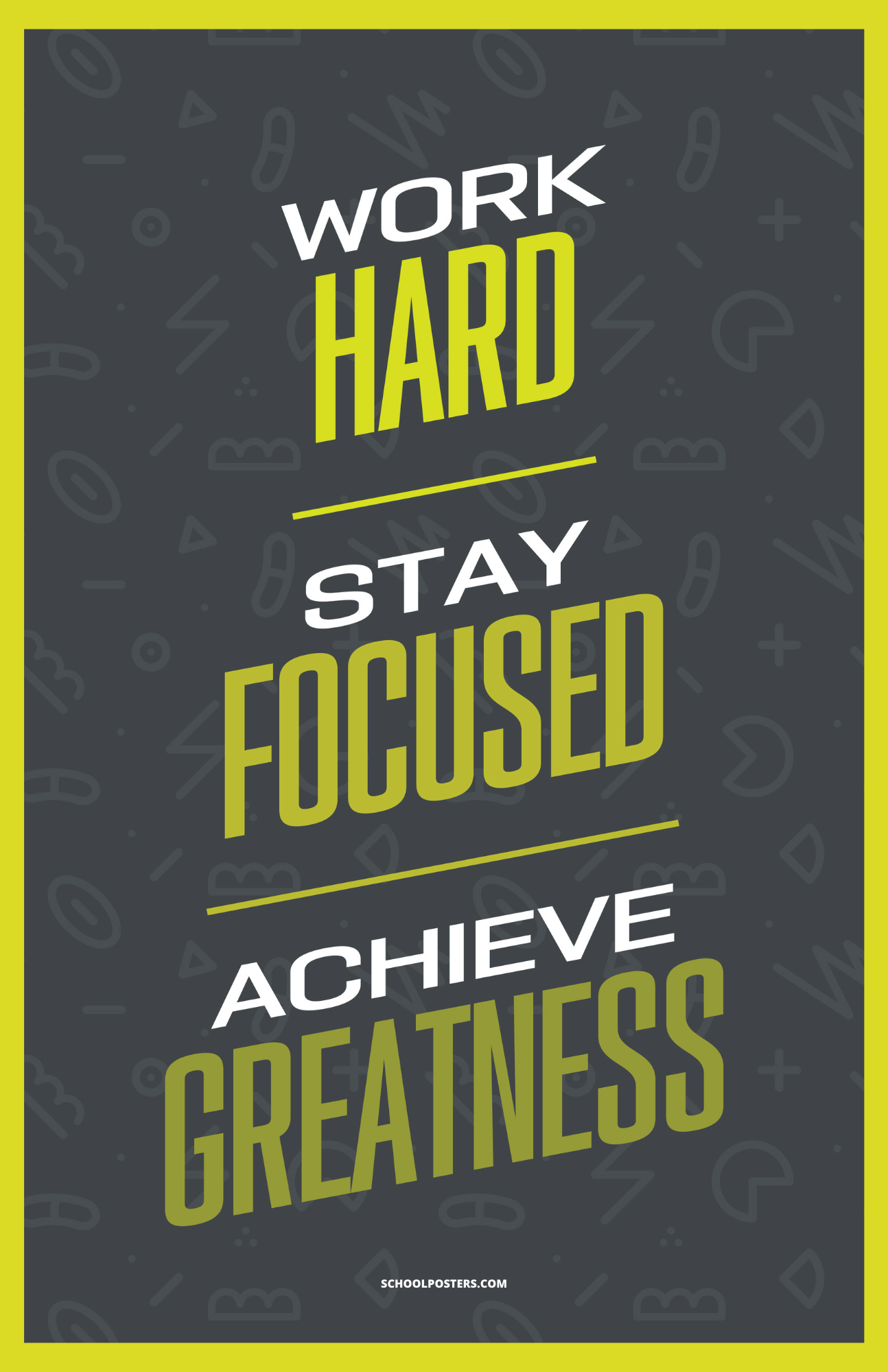 Hard Work Motivational Poster