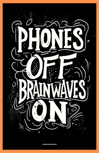 Phones Off Brainwaves On Poster