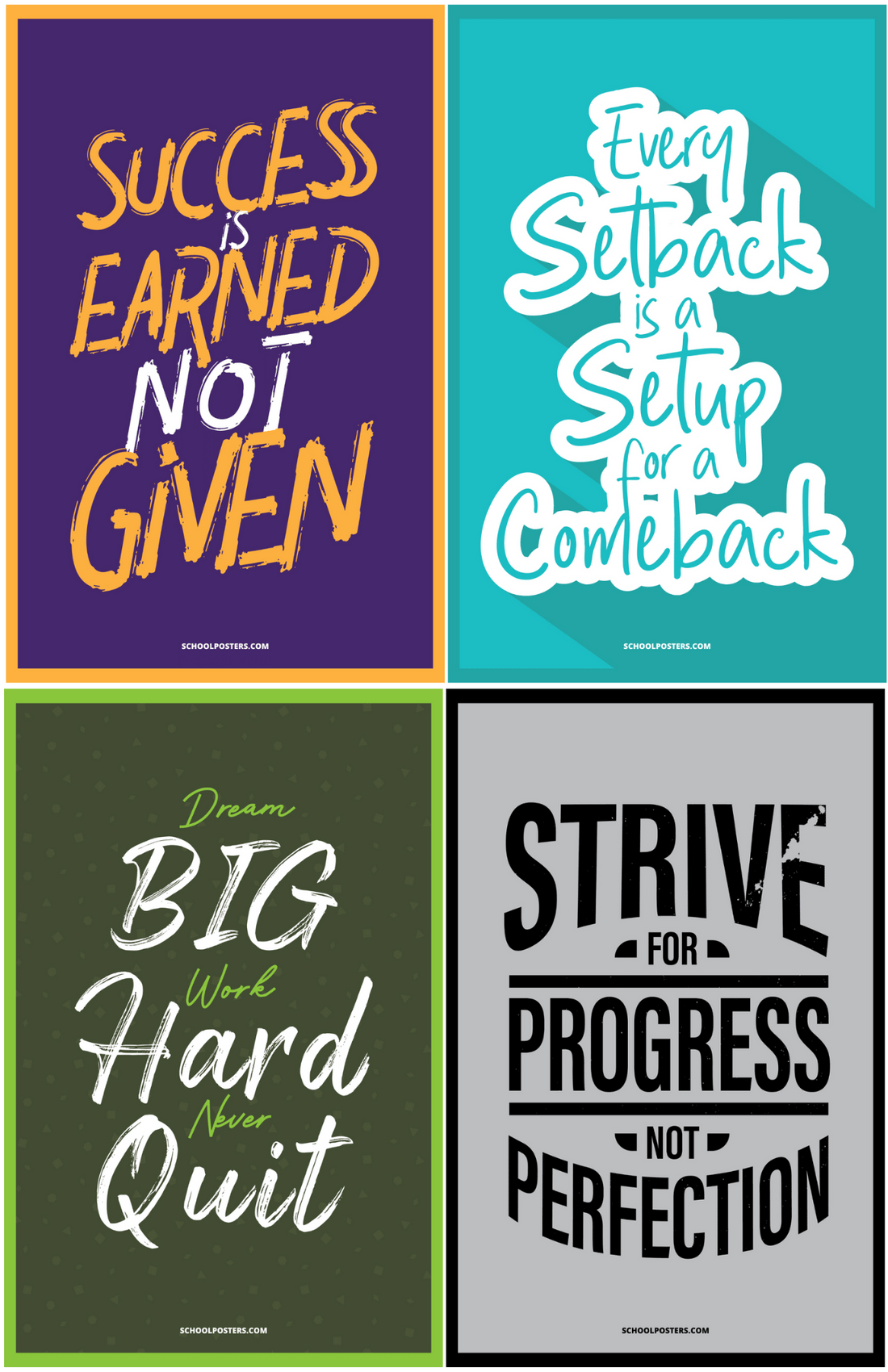 Peritance Posters Perseverance Poster Package – SchoolPosters.com LLC